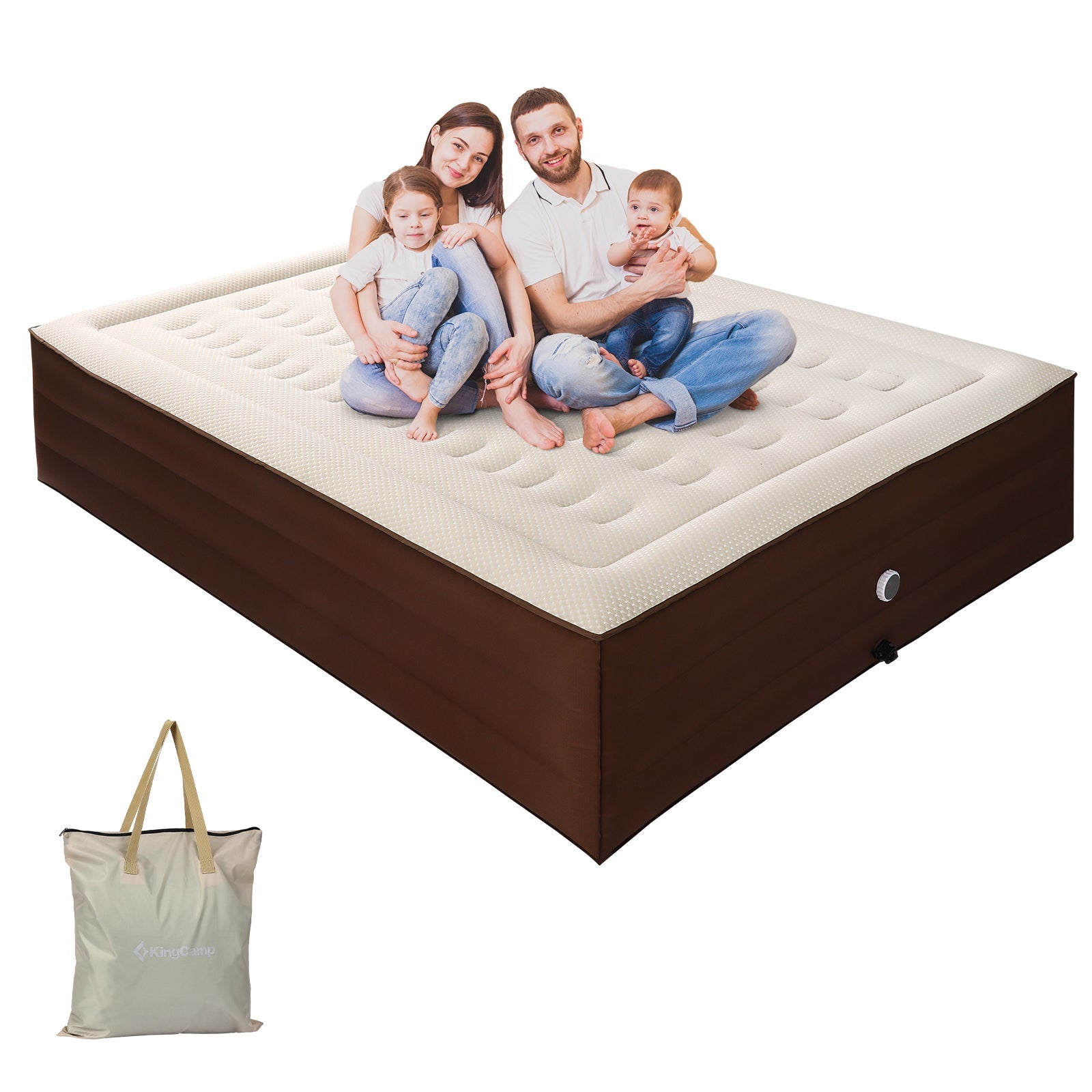 KingCamp キャンプ用ダブル超高アウトドアエアマットレスコット