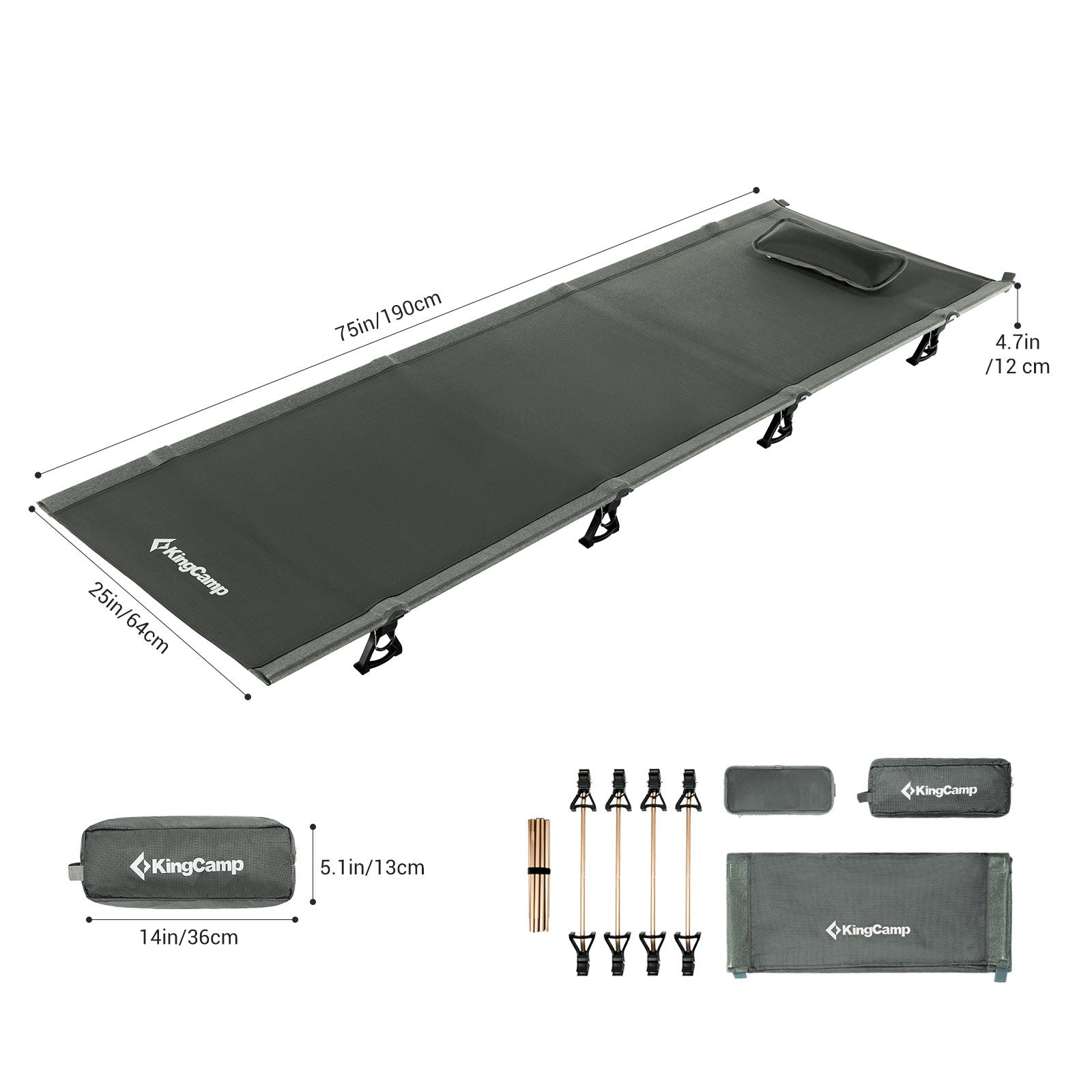 KingCamp 超軽量 アウトドアベッドコット