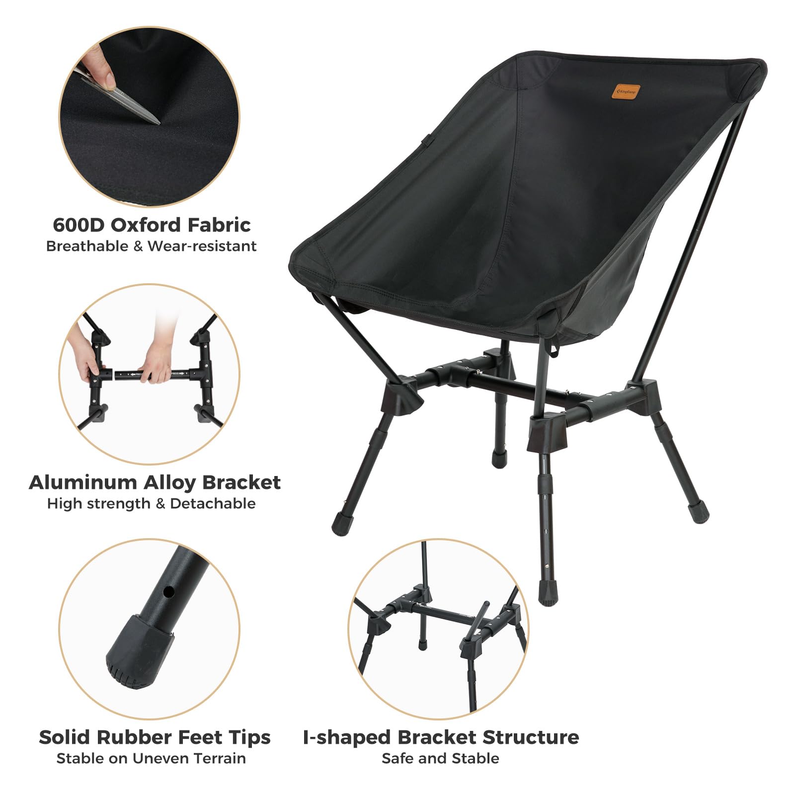 KingCamp ALOE P20 7075 H型ポータブルキャンプチェア
