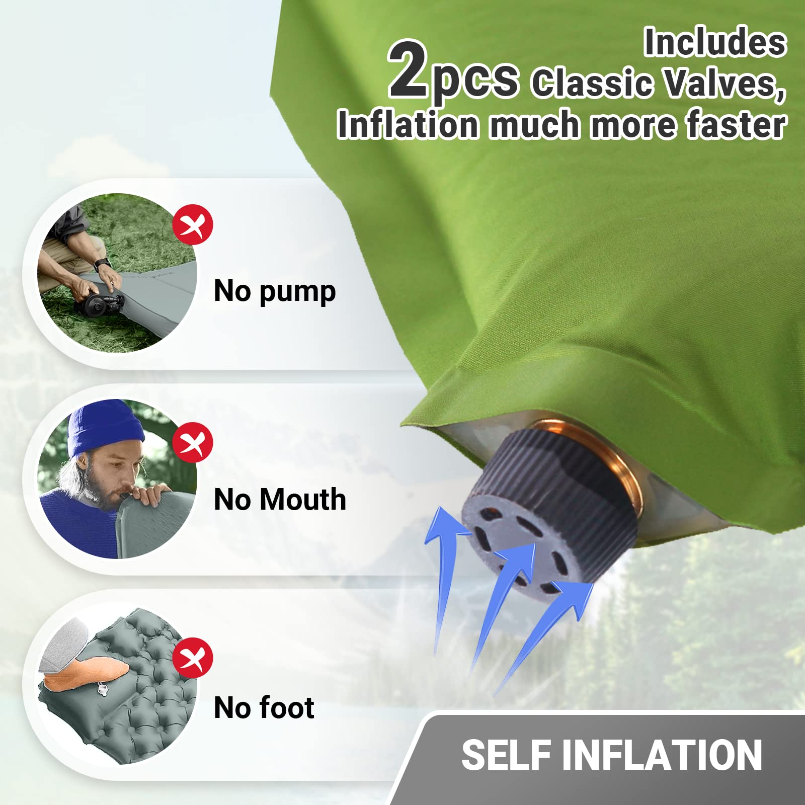 KingCamp 快適な二人用フインフレータブルパッド