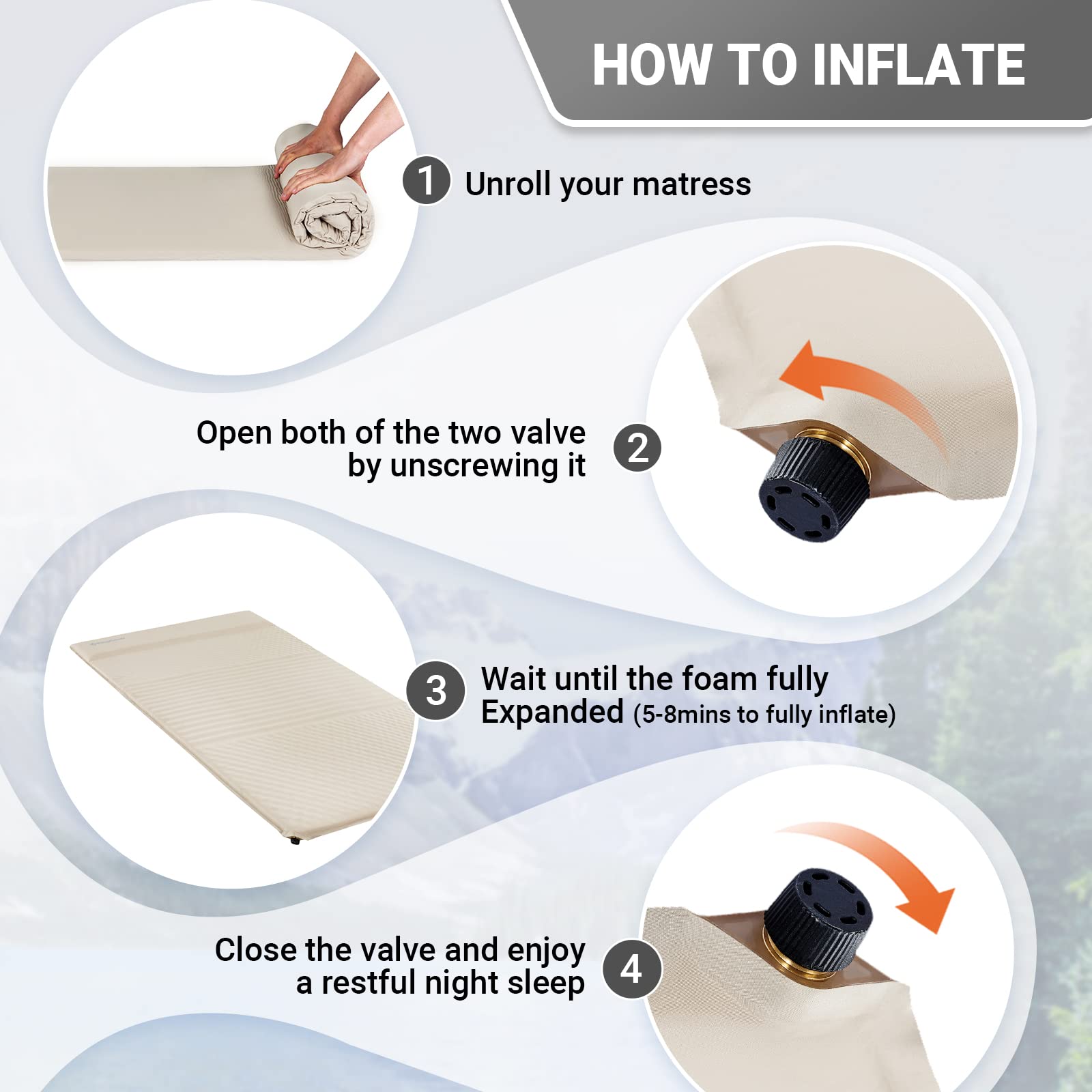 KingCamp 快適な二人用フインフレータブルパッド