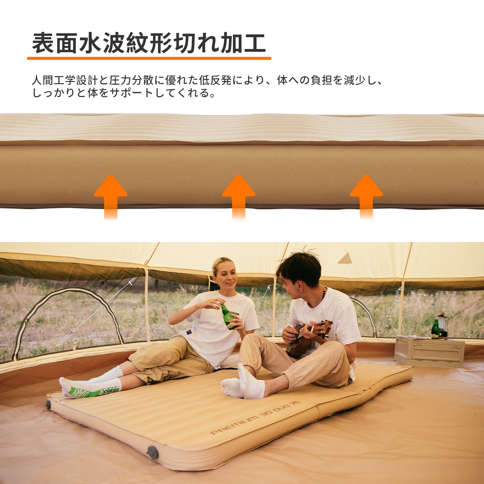 KingCamp キャンプ用セルフインフレーティングスリーピングパッド 超厚ダブル?シングルフォームマットレス