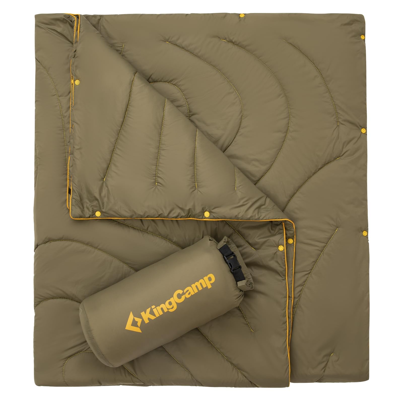 KingCamp キャンプ用ブランケットマルチブランケット大判超軽量スナップボタン付き