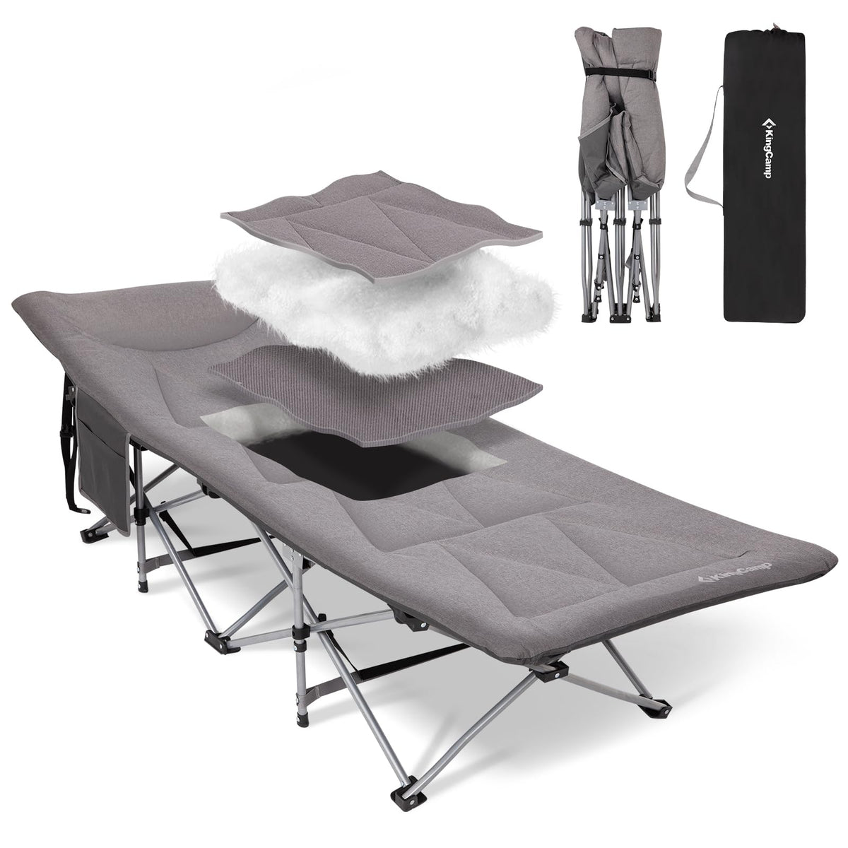 KingCamp 折りたたみコット 200cm KingCamp 折りたたみベッドキャンプコット組立不要 – kingcampoutdoor