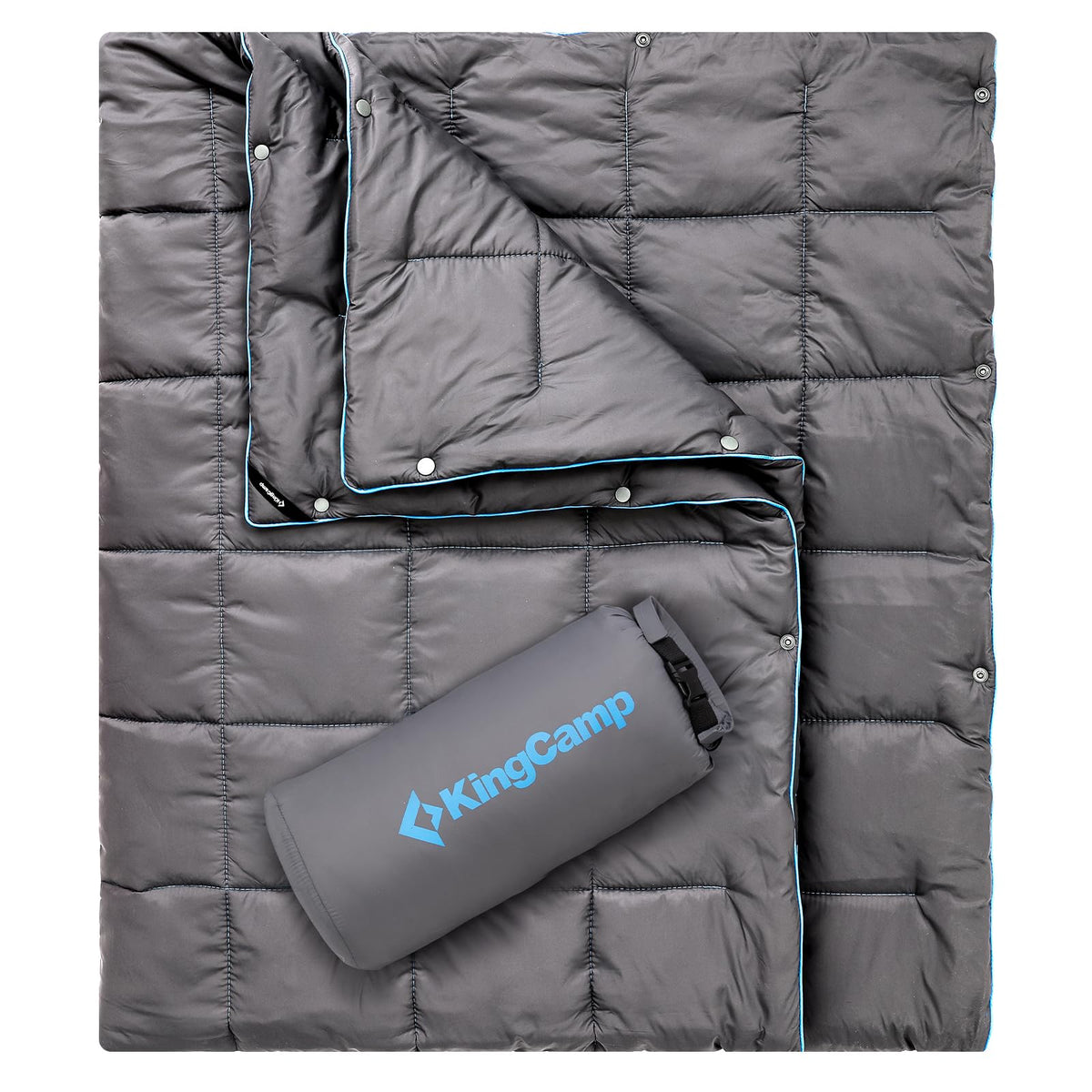 203 x 152 cm_グレー (0.8 kg) KingCamp ブランケット キャンプ マルチブランケット ひざ掛け 防寒 耐久 軽量 コンパクト 撥水加工 丸洗い可 収納ケース付き アウトドア テント泊用 登山 キャンプ 車中泊 オフイス 自宅 冷房対策 (グレー (0.8 kg)， 203 x 152 cm) KingCamp キャンプブランケットマルチブランケットひざ掛け防寒耐久