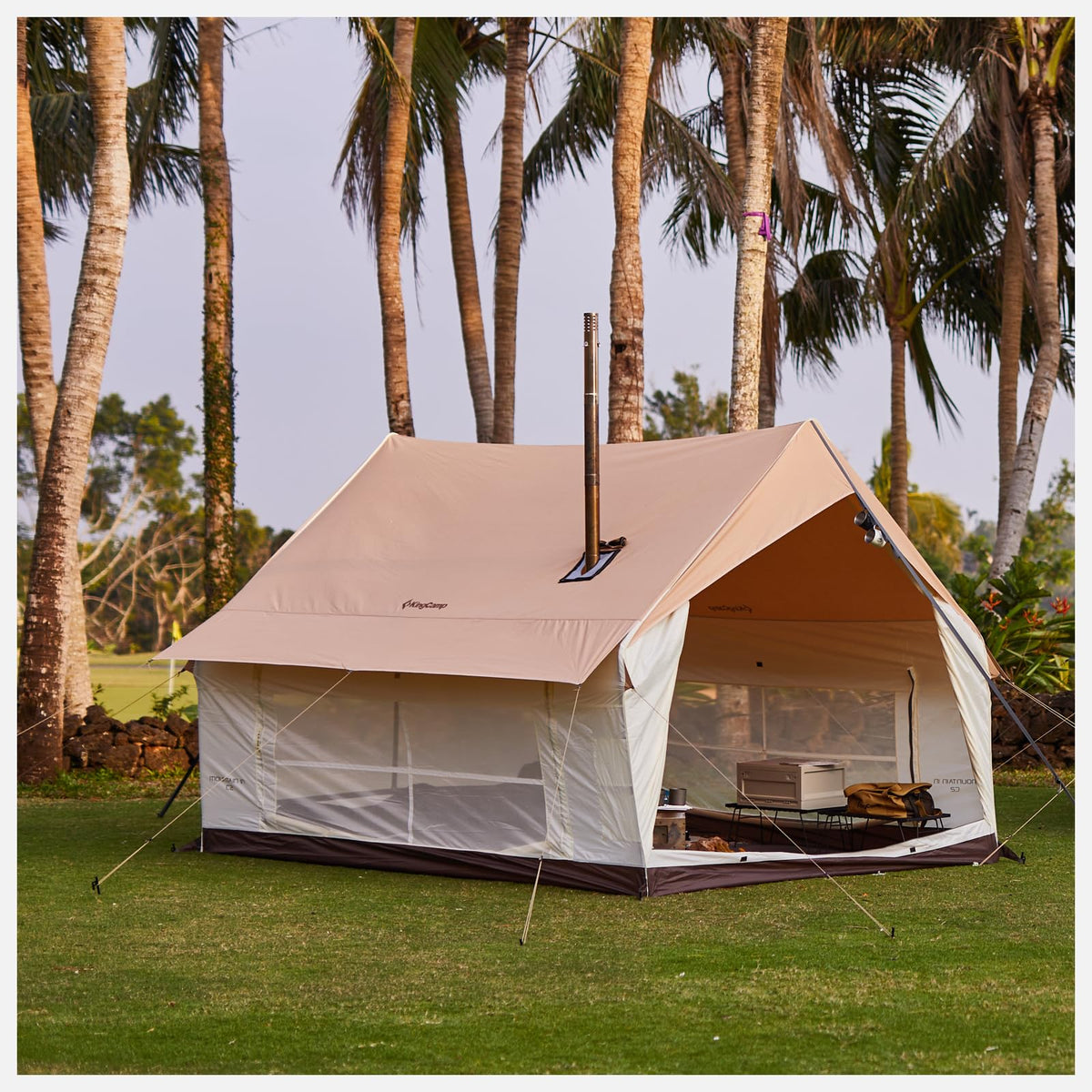 king camp ロッジ型テント Amazon.co.jp: KingCamp ロッジ型テント ポリコットンTC 3-5人用