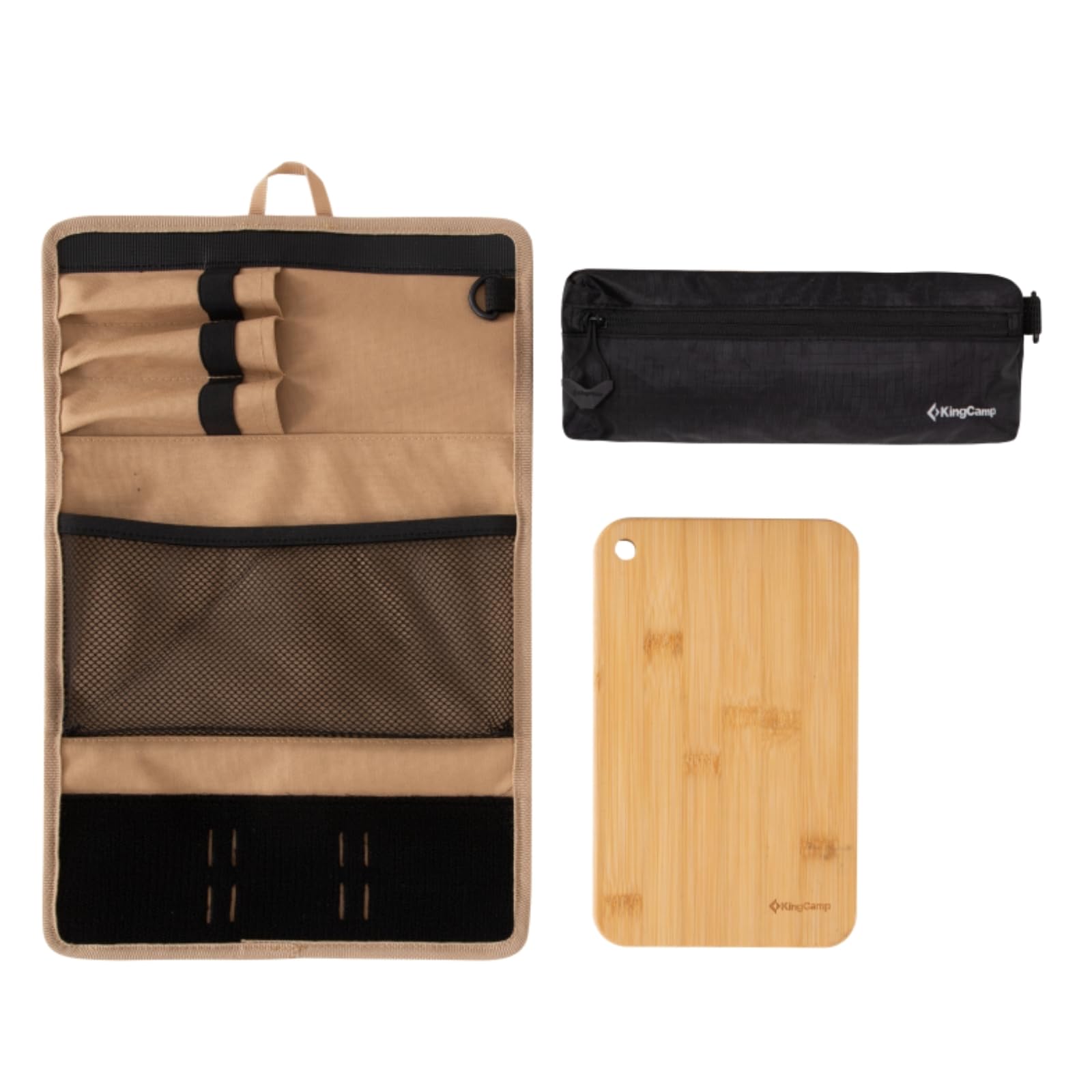 【2026 NEW】KingCamp ROAM Light キャンプ用 竹製まな板セット(収納ケース付き)
