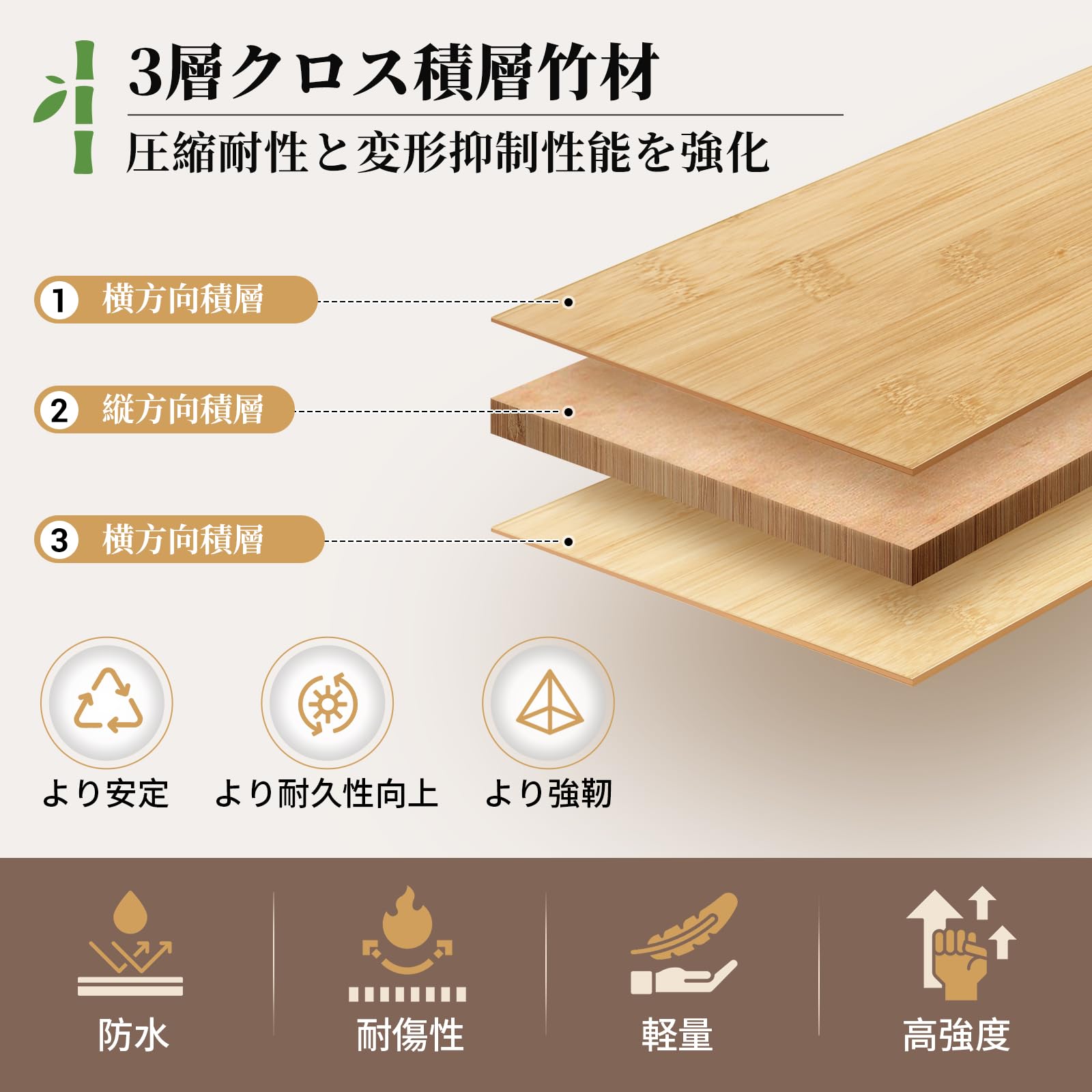 【2026 NEW】KingCamp BamAura 4Fold 10065 PLUS 高さ無段階調整折りたたみテーブル 100×65cm