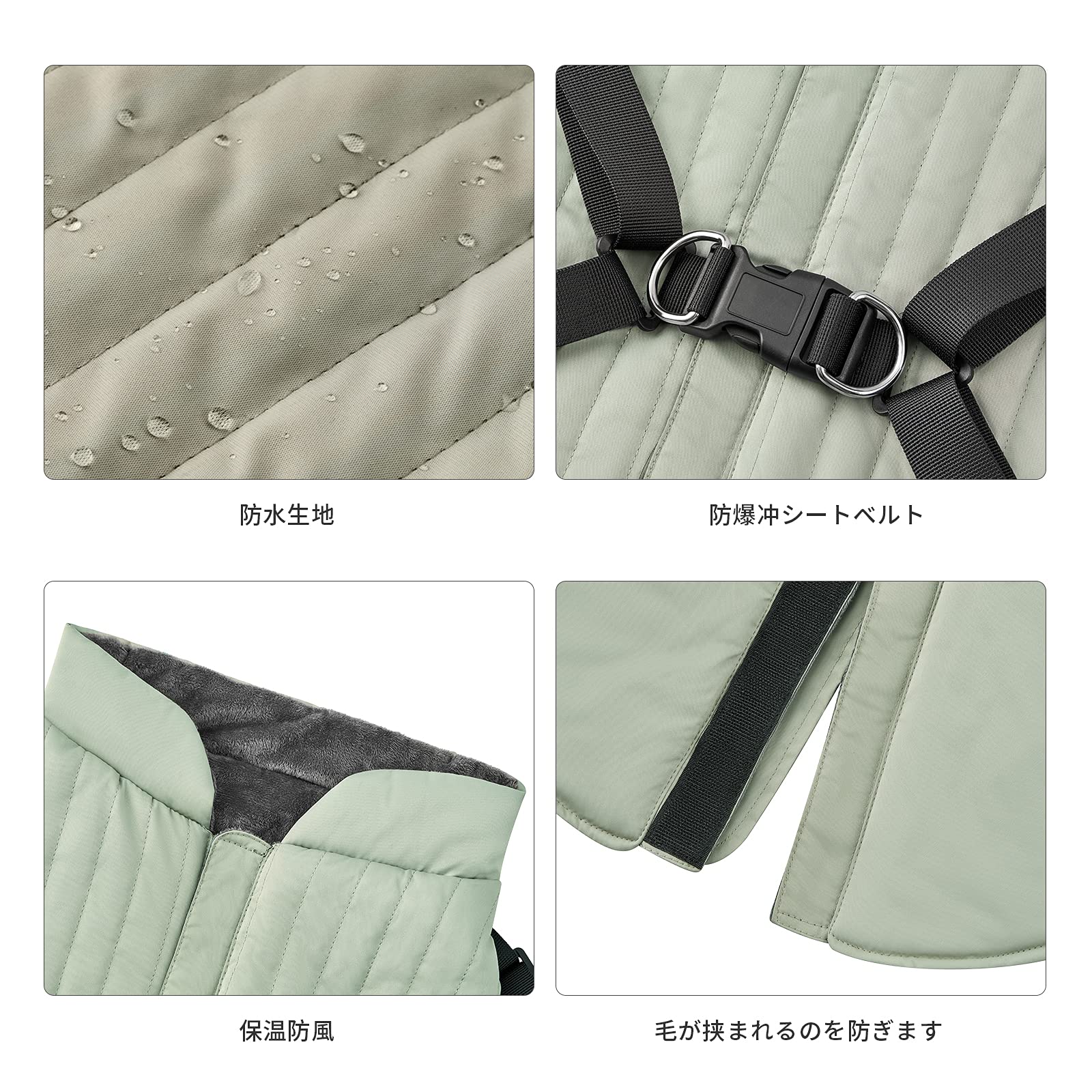 KingCamp 犬服犬用コート暖かいドッグウェア防寒着脱簡単