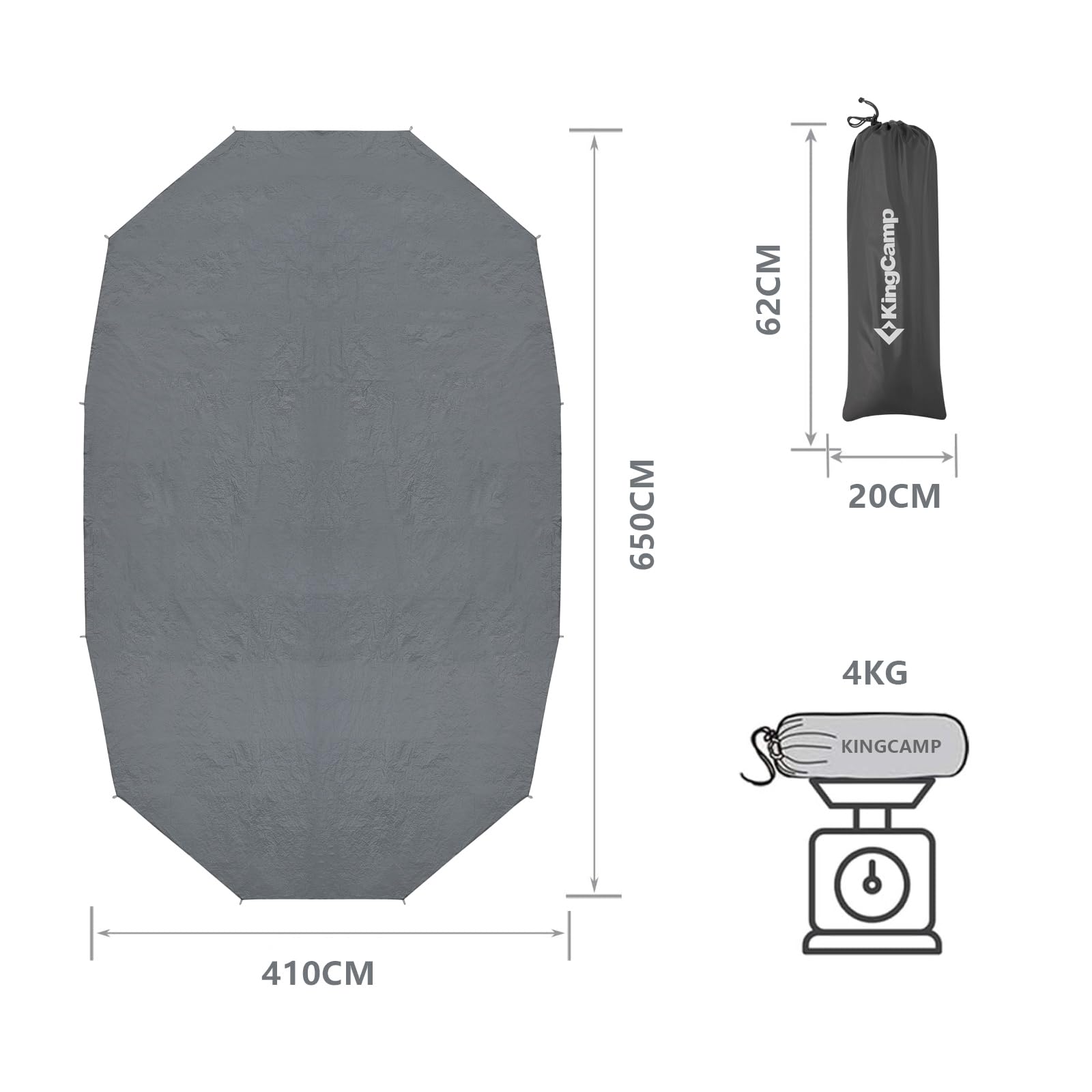 KingCamp KHAN パレス テント用グランドシート