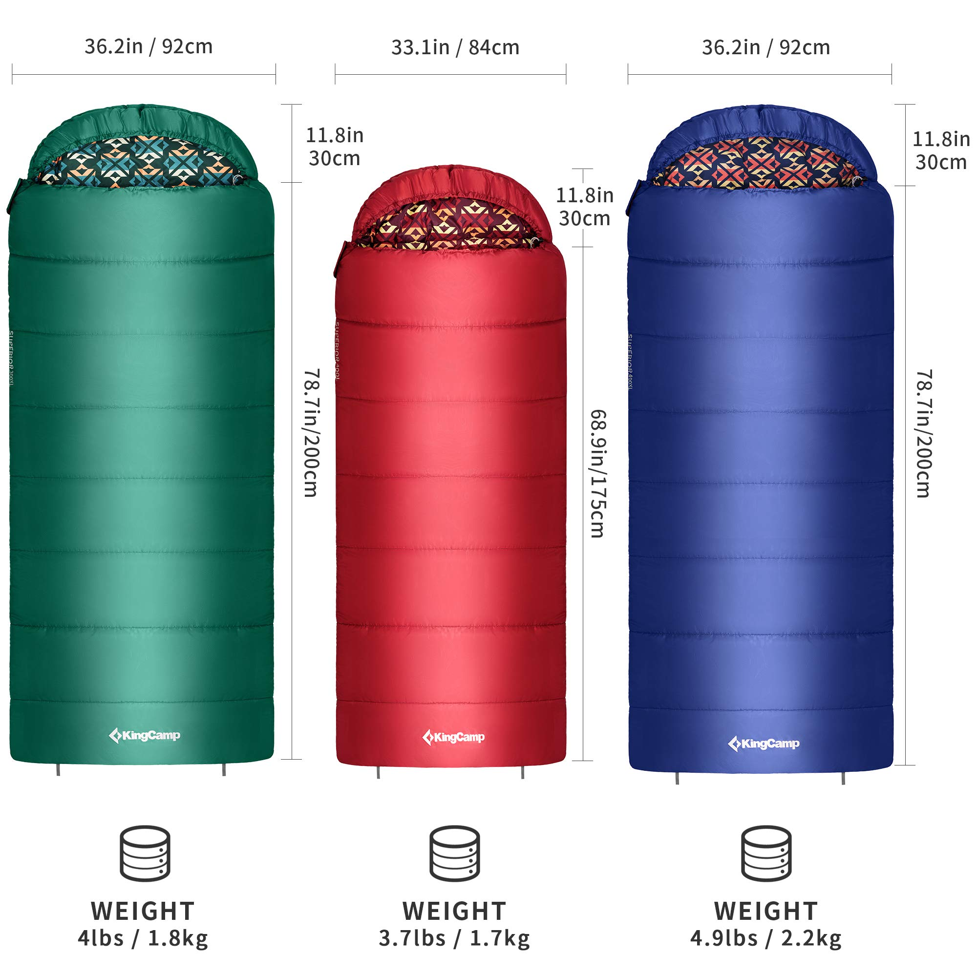 寝袋  (200 +30)×92 cm KS2001/ks2002/ks2003