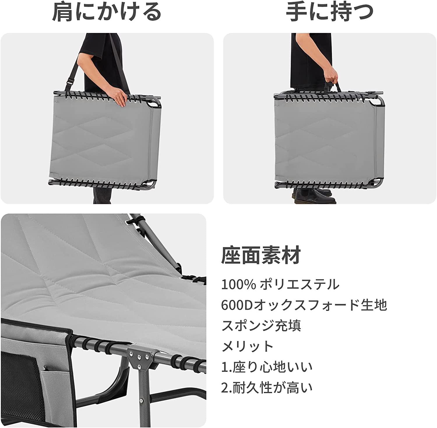 KingCamp 特大 改良版 アウトドア コット