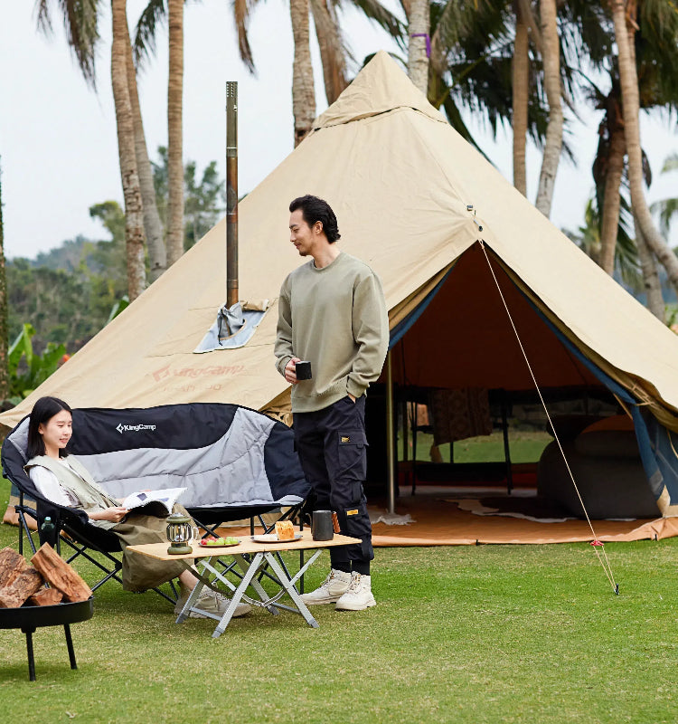 キングキャンプ ロッジ型テント タンカラー kingcamp グランドシート付  