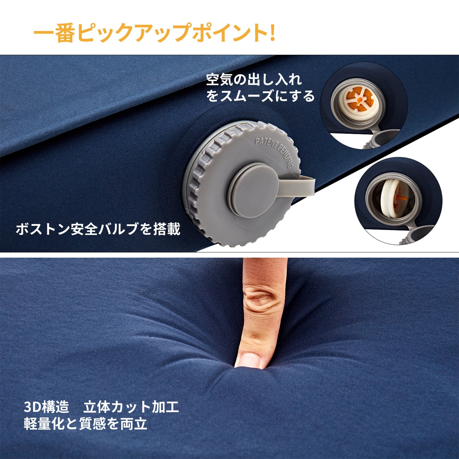 KingCamp キャンプ用セルフインフレーティングスリーピングパッド 超厚ダブル?シングルフォームマットレス