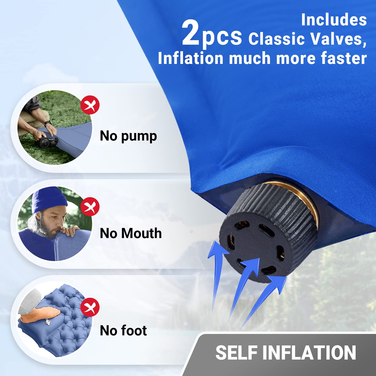 KingCamp 快適な二人用フインフレータブルパッド