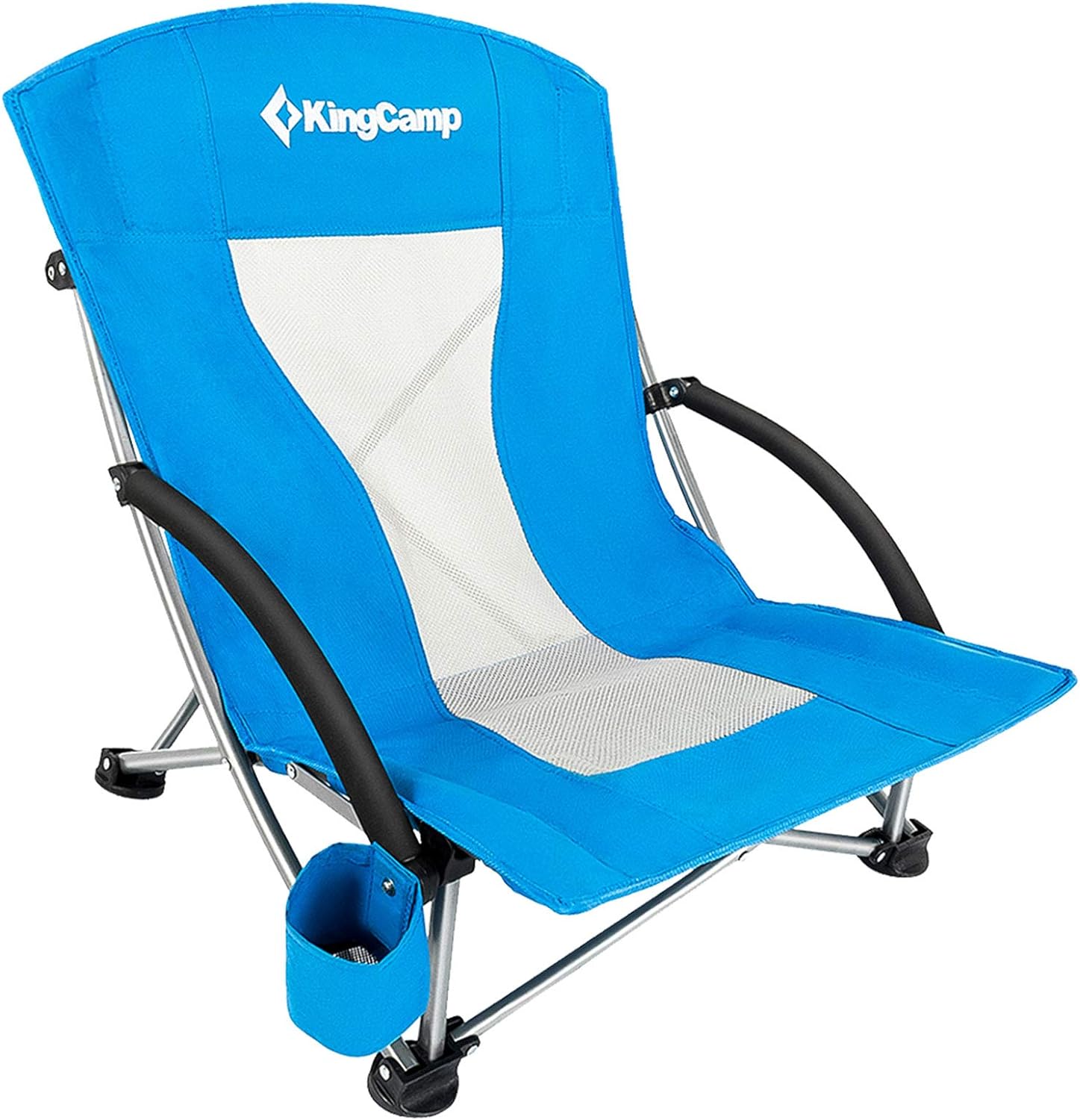 KingCamp アウトドアチェア 折りたたみ あぐらチェア ハイバック ローチェア 耐荷重136kg 収納バッグ付き コンパクト イス キャンプ椅子 お釣り ビーチ 登山