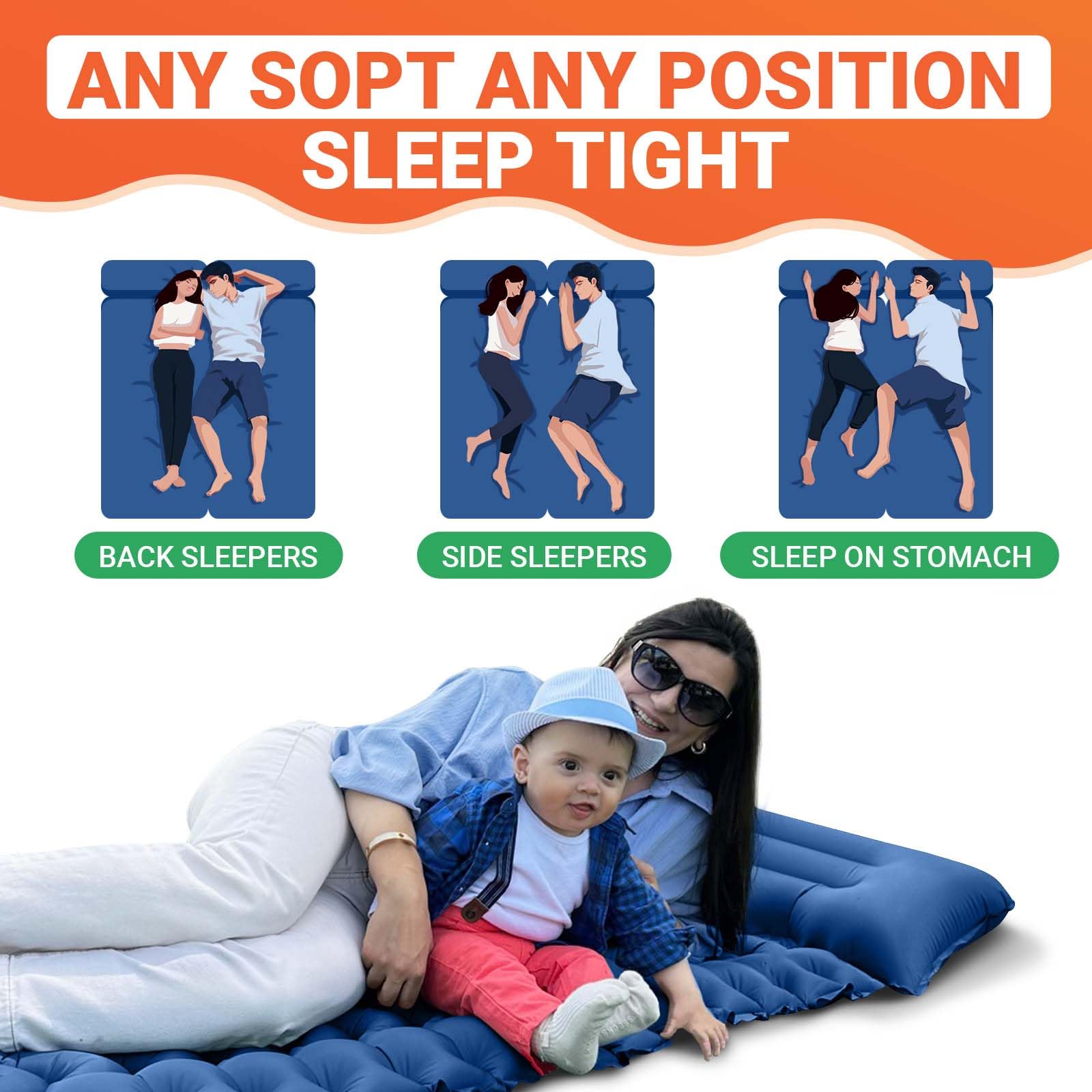 KingCamp おしゃれなシングルエアーパッド広々マットレス