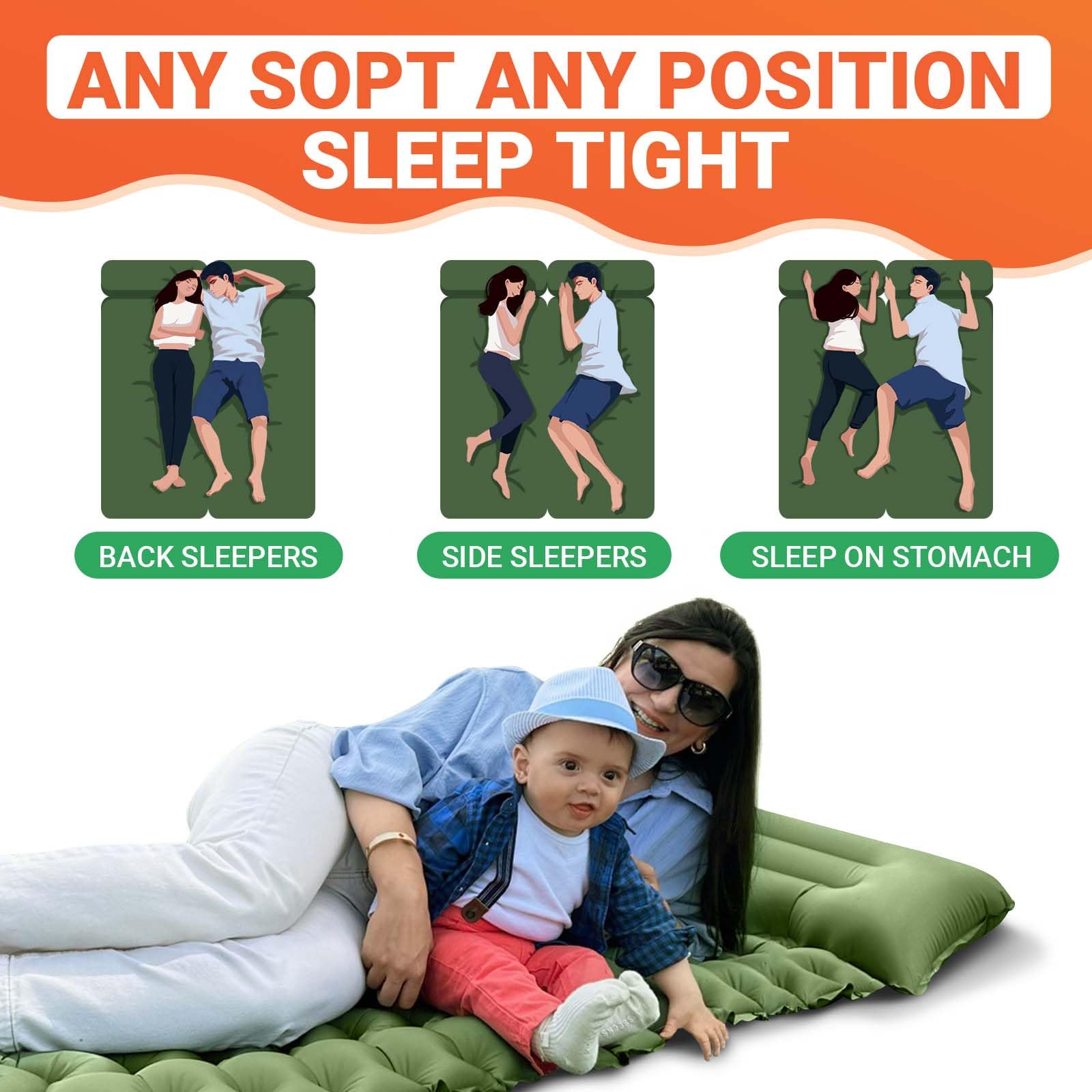 KingCamp おしゃれなシングルエアーパッド広々マットレス