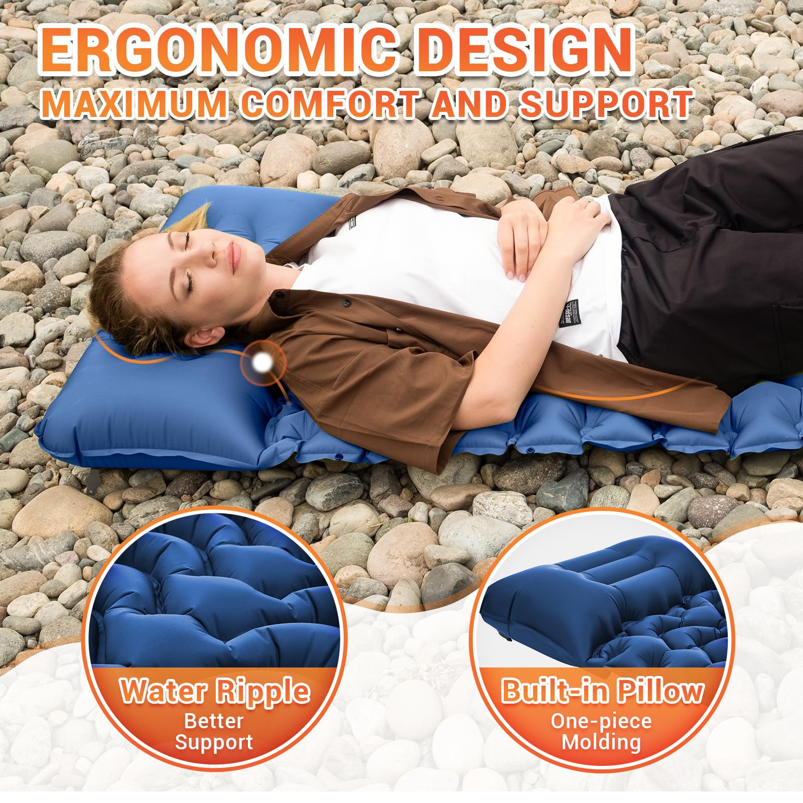 KingCamp おしゃれなシングルエアーパッド広々マットレス