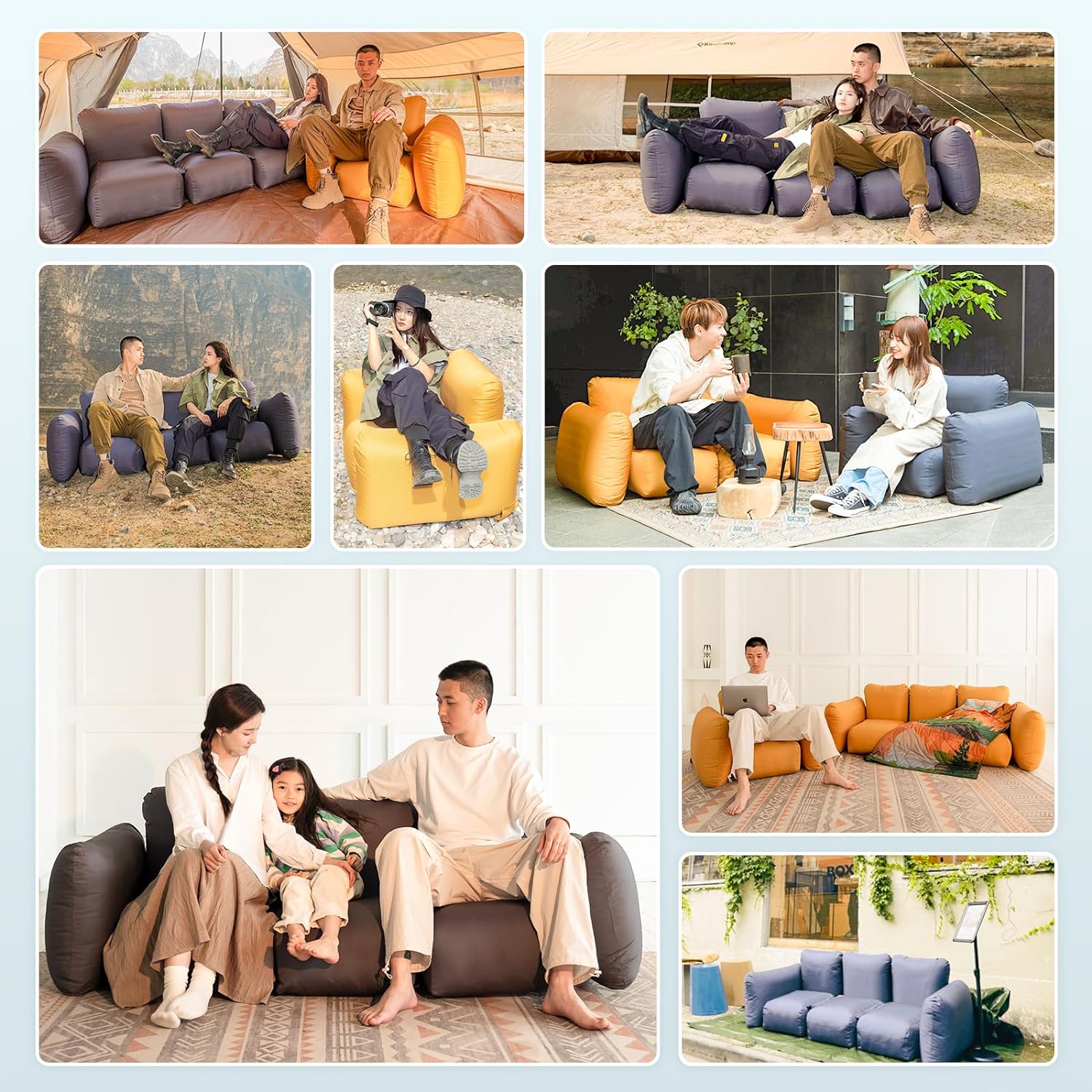 KingCamp QUBIQTRIO エアーソファー 【KingCampxJOURNAL STANDARD FURNITUREコラボ】【Makuake】