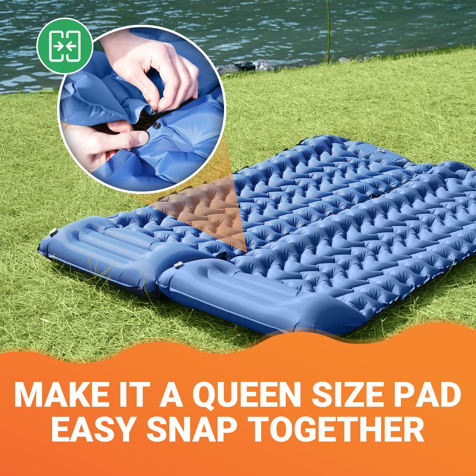 KingCamp おしゃれなシングルエアーパッド広々マットレス