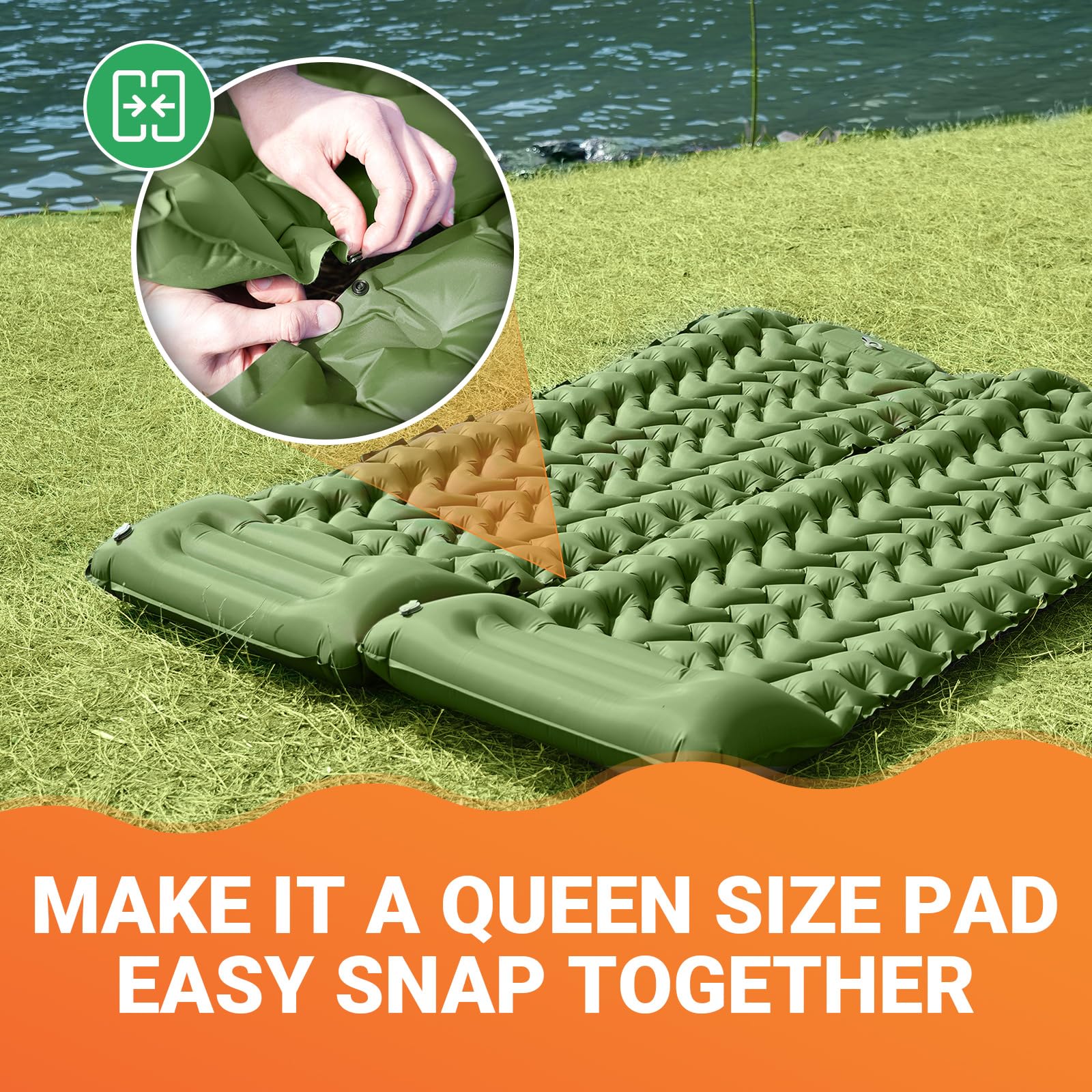 KingCamp おしゃれなシングルエアーパッド広々マットレス