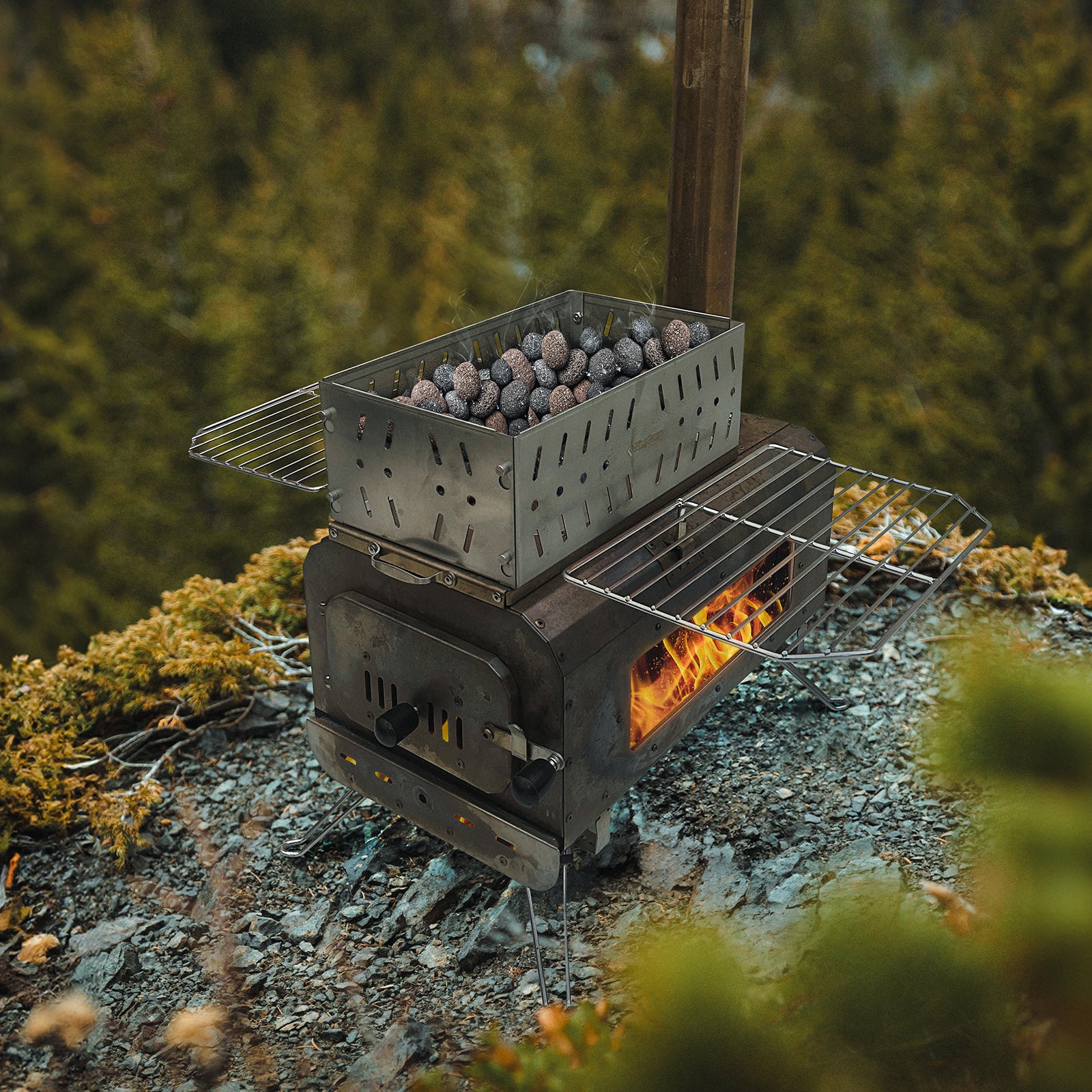 KingCamp ポータブル サウナストーブ バスケット