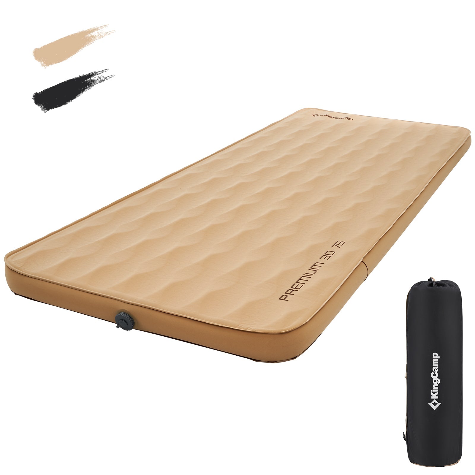 KingCamp キャンプ用セルフインフレーティングスリーピングパッド 超厚ダブル?シングルフォームマットレス