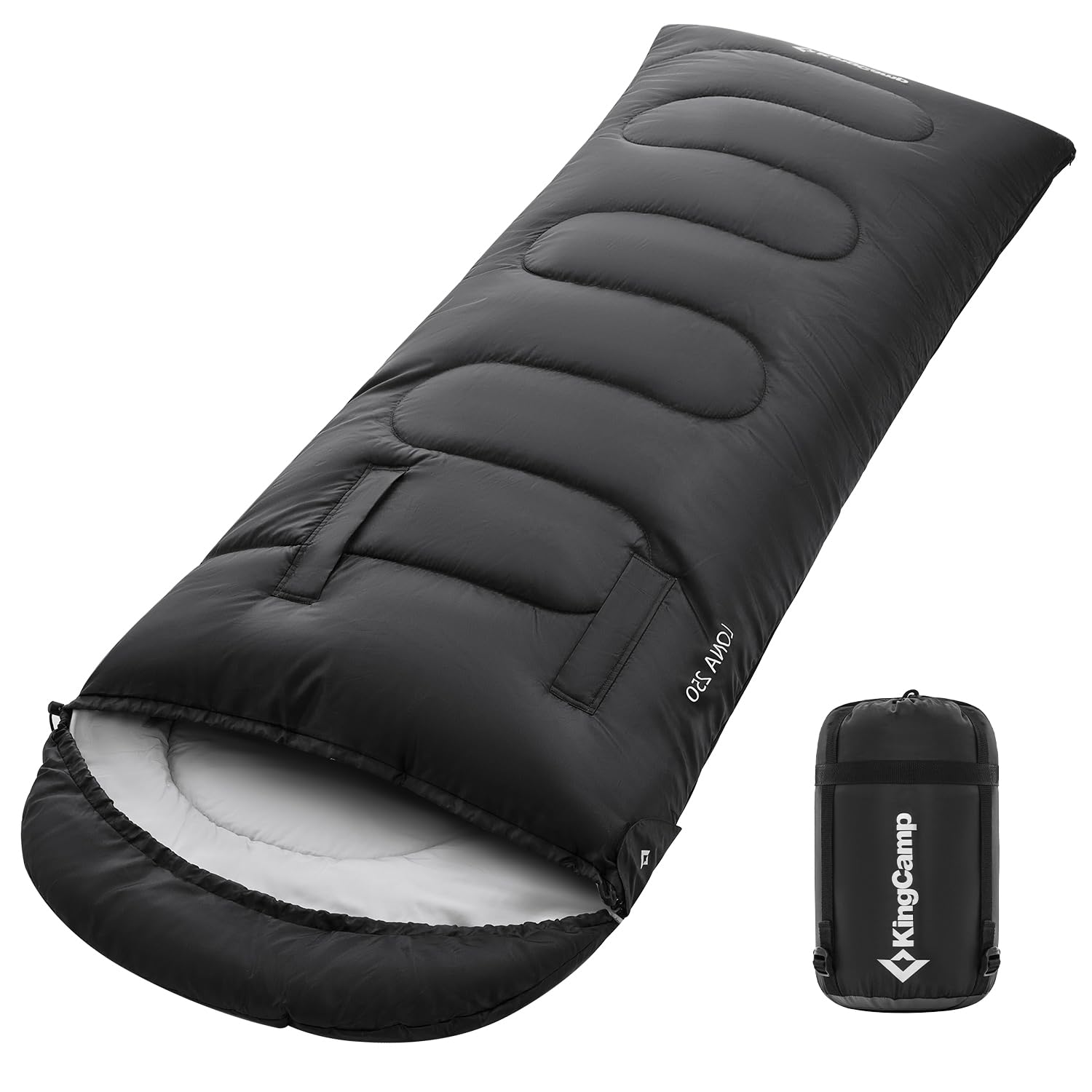 KingCamp 封筒型寝袋手足伸ばし可能丸洗い可能コンパクトシュラフ