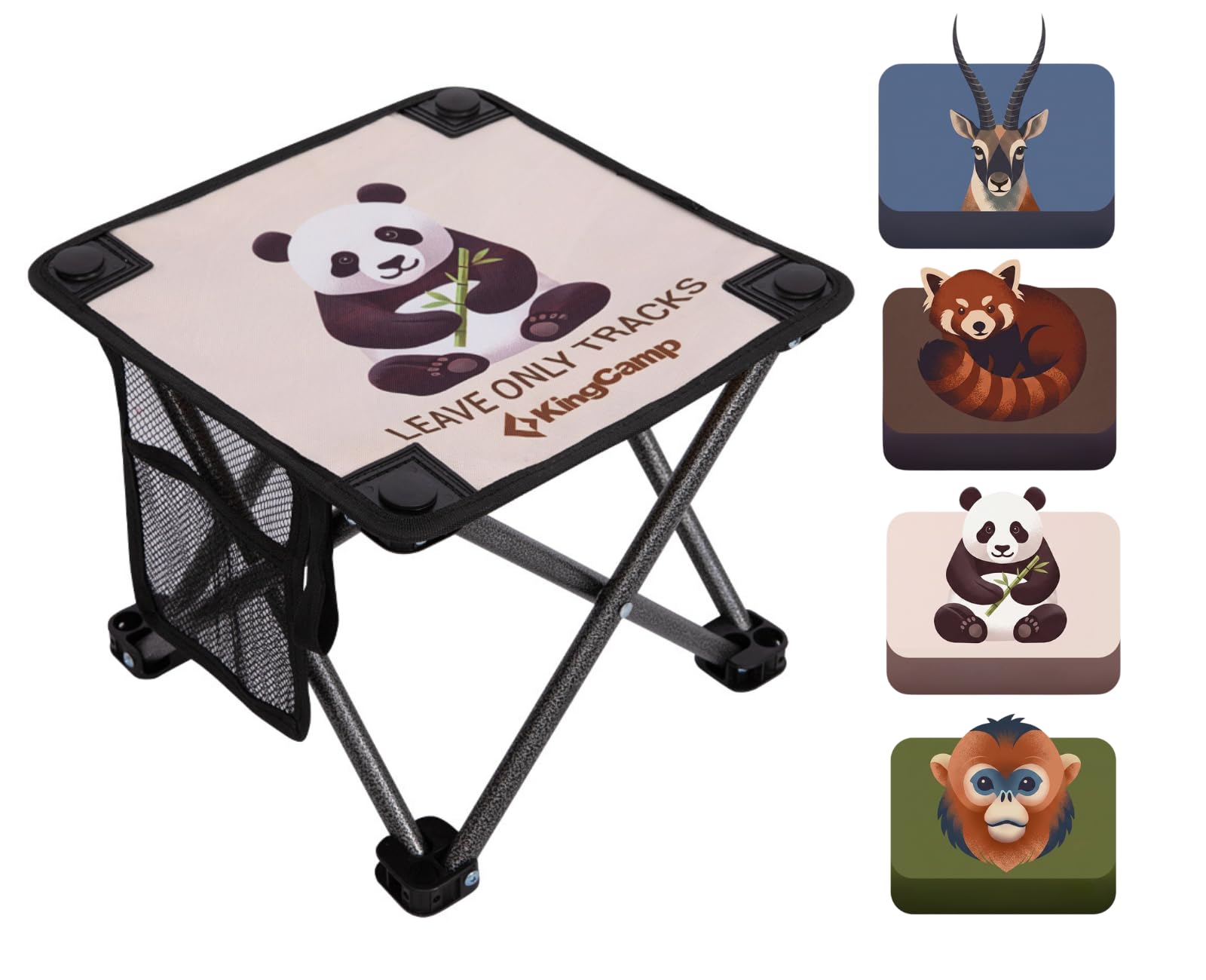 【2026 NEW】KingCamp MINI STOOL 折りたたみチェア 1秒開閉 軽量コンパクト (収納袋なし)