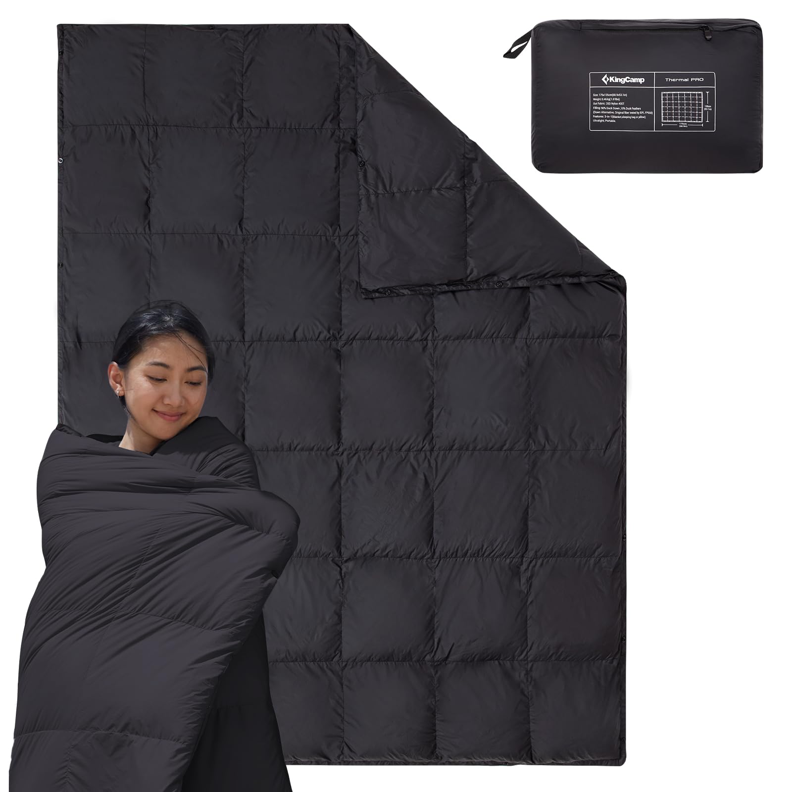 【2025 NEW】KingCamp 超軽量ダウンブランケット  175×135cm