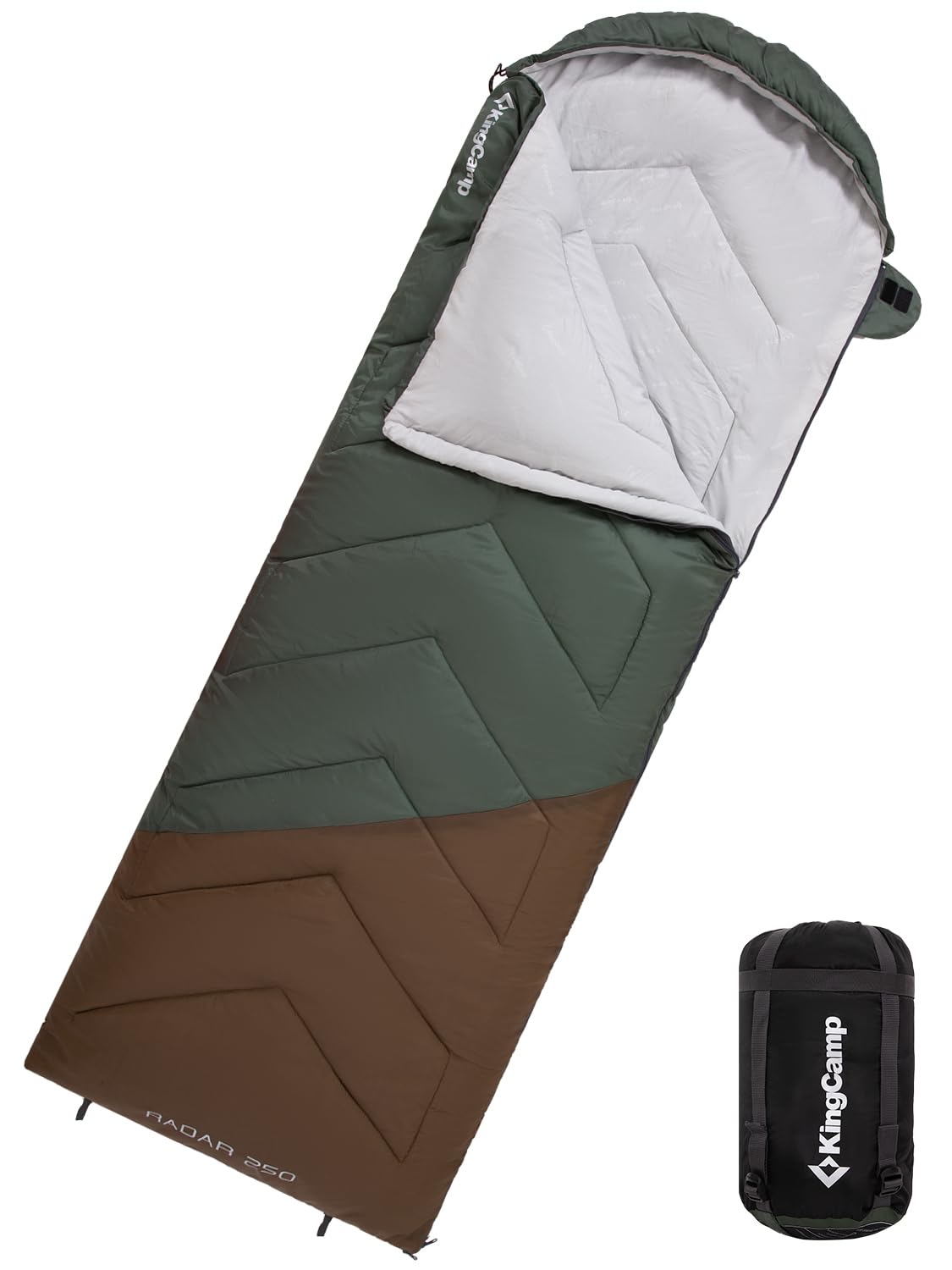 KingCamp 封筒型寝袋冬用シュラフ オールシーズン快適温度3℃-17℃
