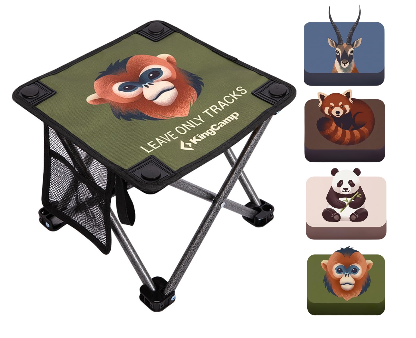 【2026 NEW】KingCamp MINI STOOL 折りたたみチェア 1秒開閉 軽量コンパクト (収納袋なし)