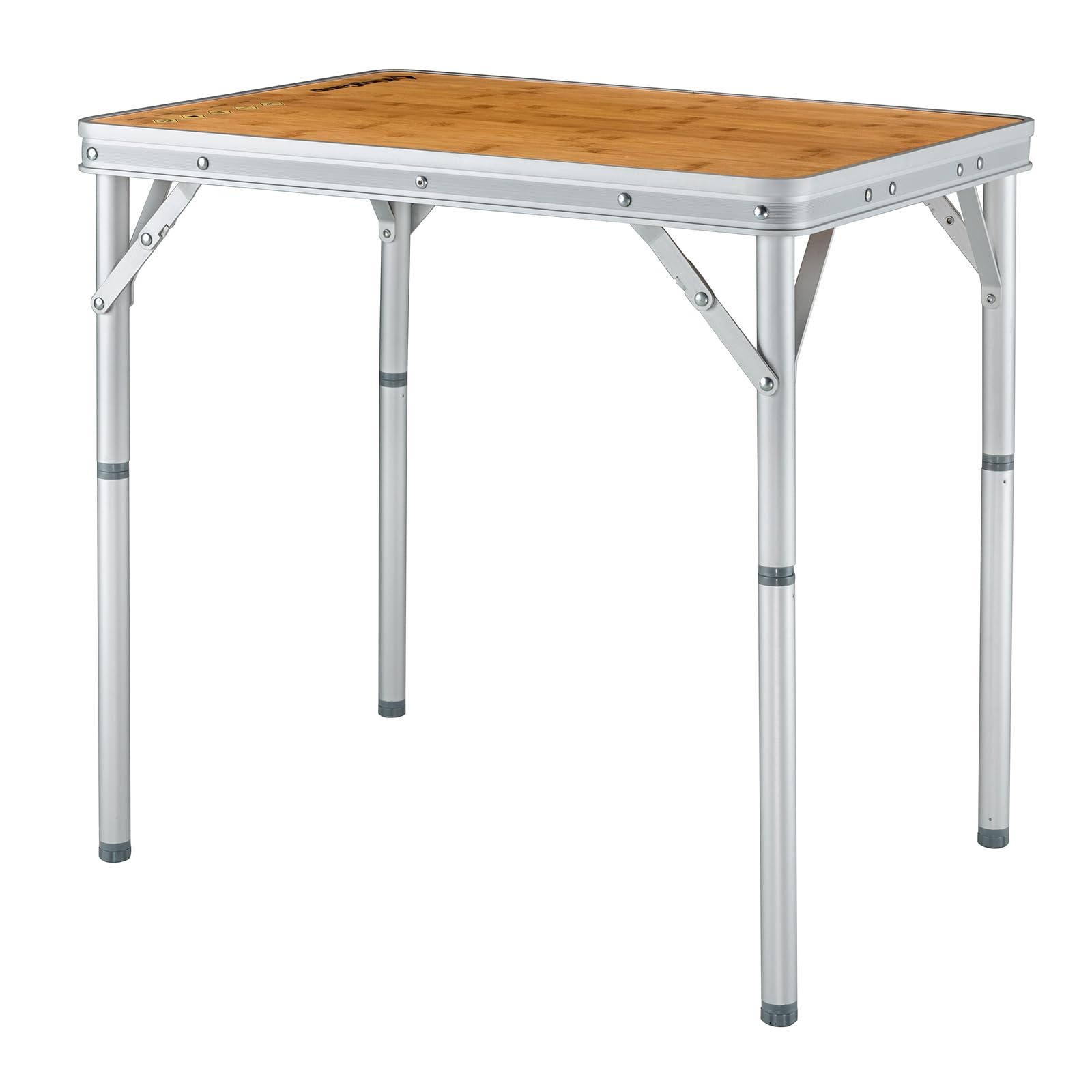 KingCamp キャンプテーブル 折り畳みアウトドアテーブル高さ調節超軽量竹製天板テーブル