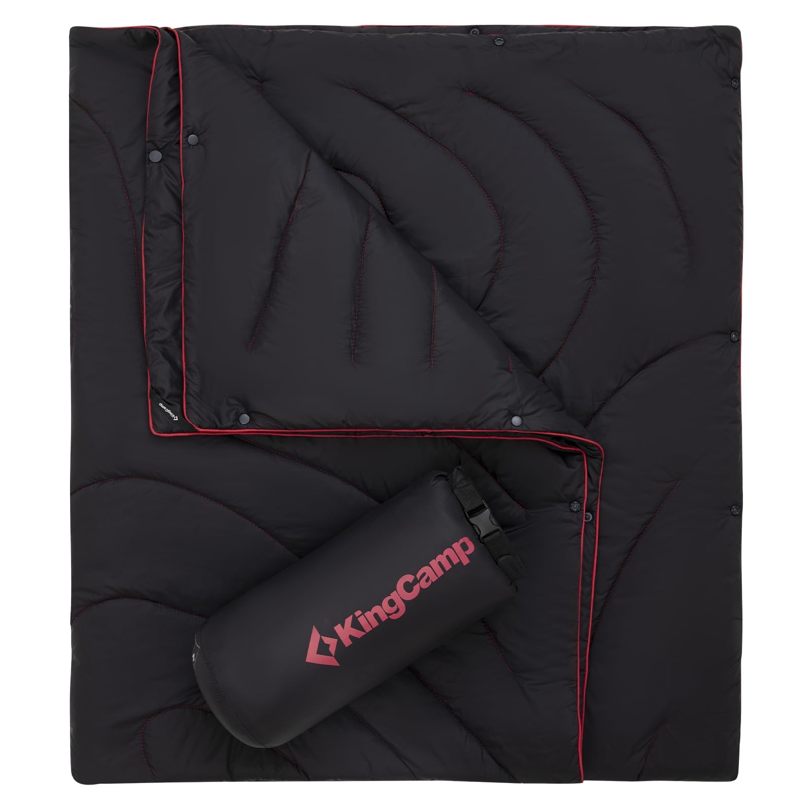 KingCamp キャンプ用ブランケットマルチブランケット大判超軽量スナップボタン付き