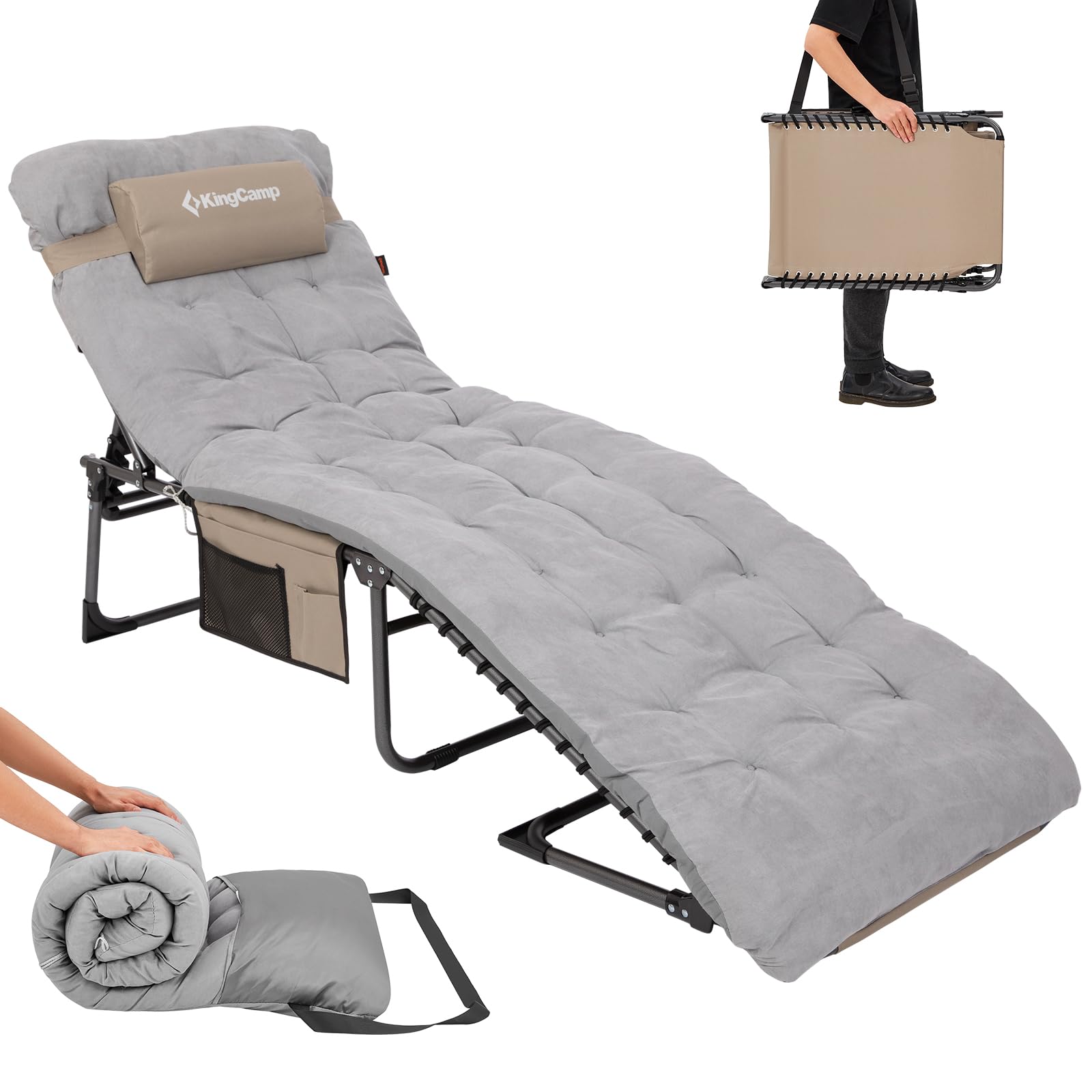 KingCamp サマーベッド折りたたみキャンプコット3wayアウトドア5段階