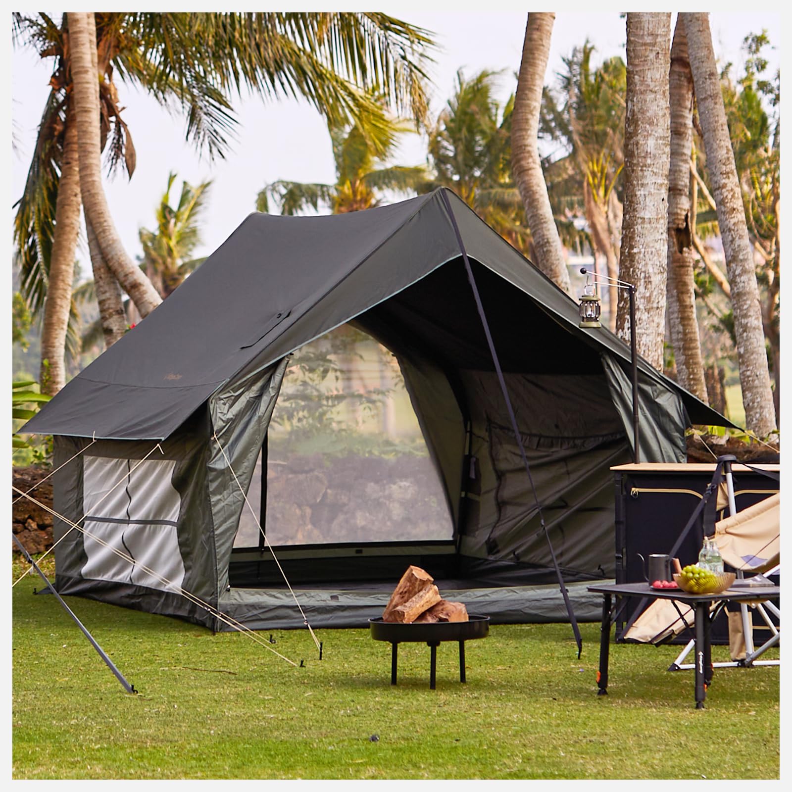 【2025 NEW】KingCamp ロッジ型テントポリコットン2-4人用ファミリーテント