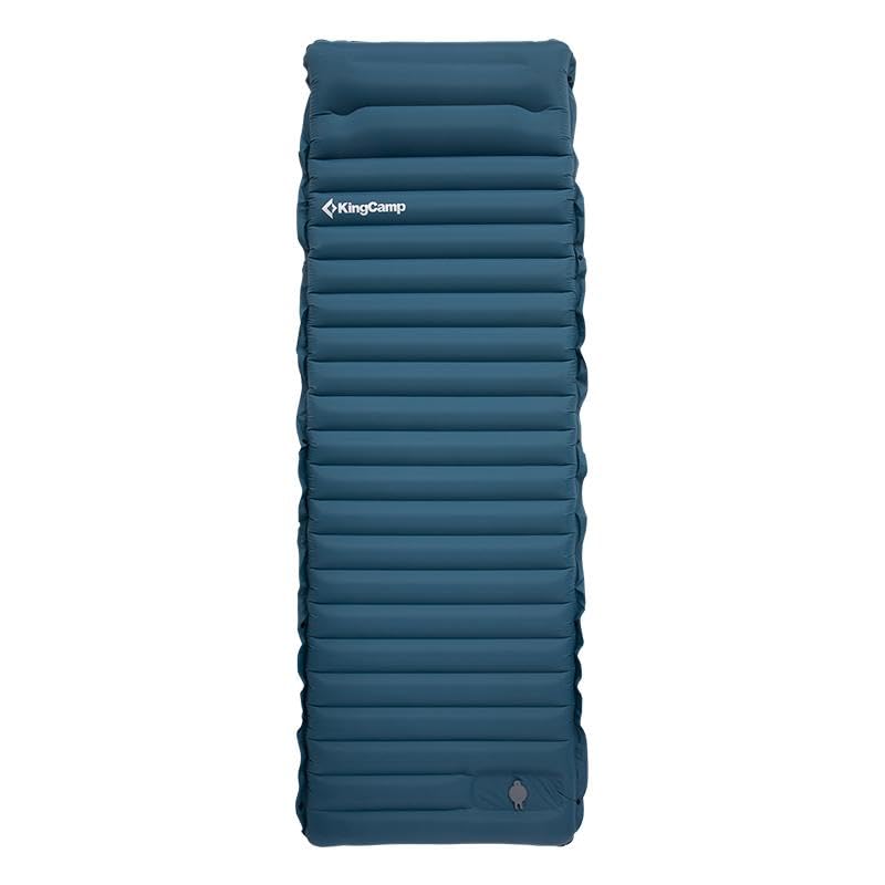 KingCamp DELUXE 10.1 エアーマット 足踏み式 10cm厚手 超軽量950g 連結対応