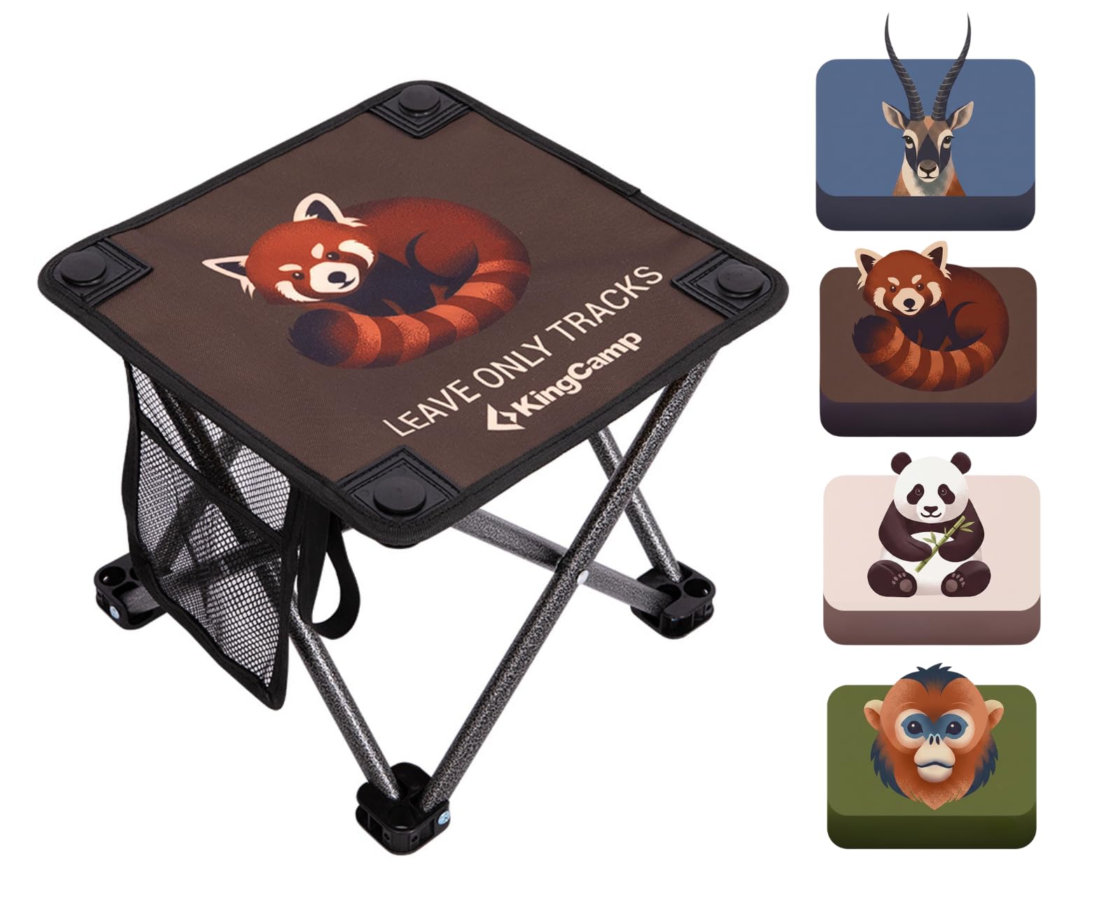 【2026 NEW】KingCamp MINI STOOL 折りたたみチェア 1秒開閉 軽量コンパクト (収納袋なし)
