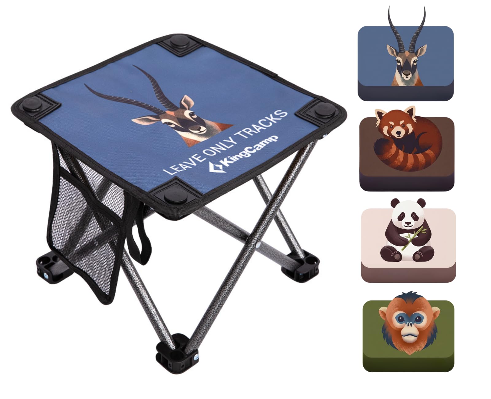 【2026 NEW】KingCamp MINI STOOL 折りたたみチェア 1秒開閉 軽量コンパクト (収納袋なし)