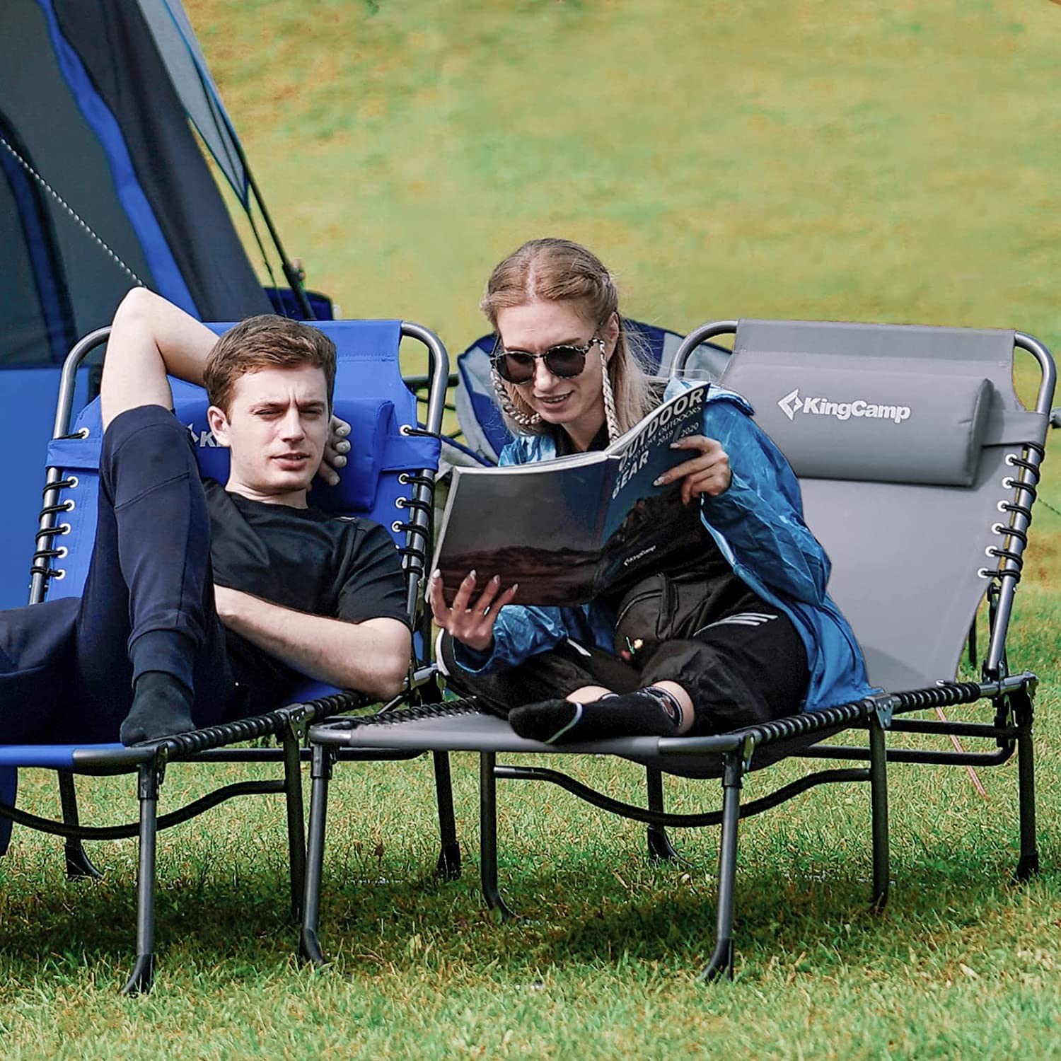 KingCamp サマーベッド 折畳み 3way 5段階調節