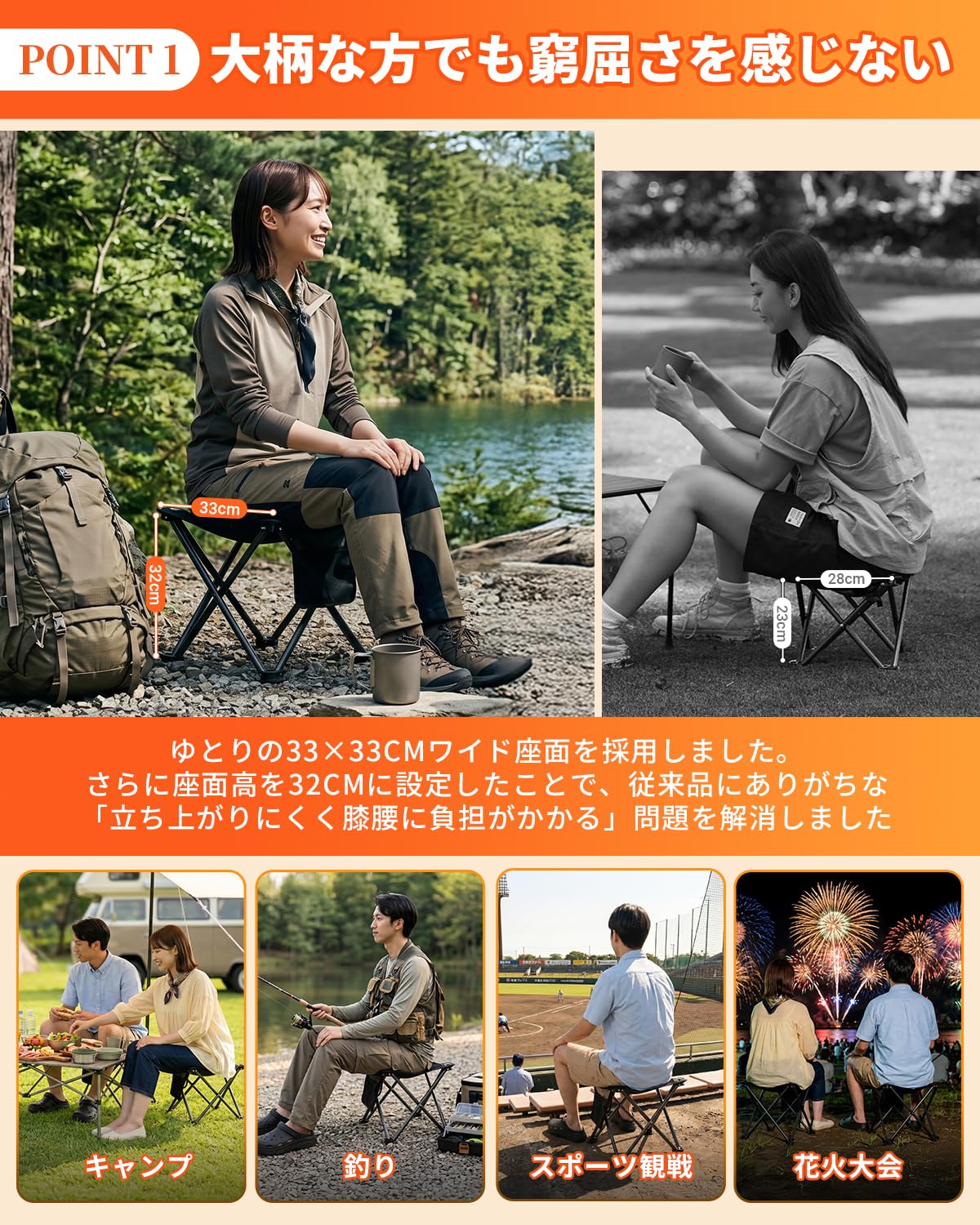 【2026 NEW】KingCamp CubeGo Wide M 折りたたみチェア 1秒開閉 コンパクト設計