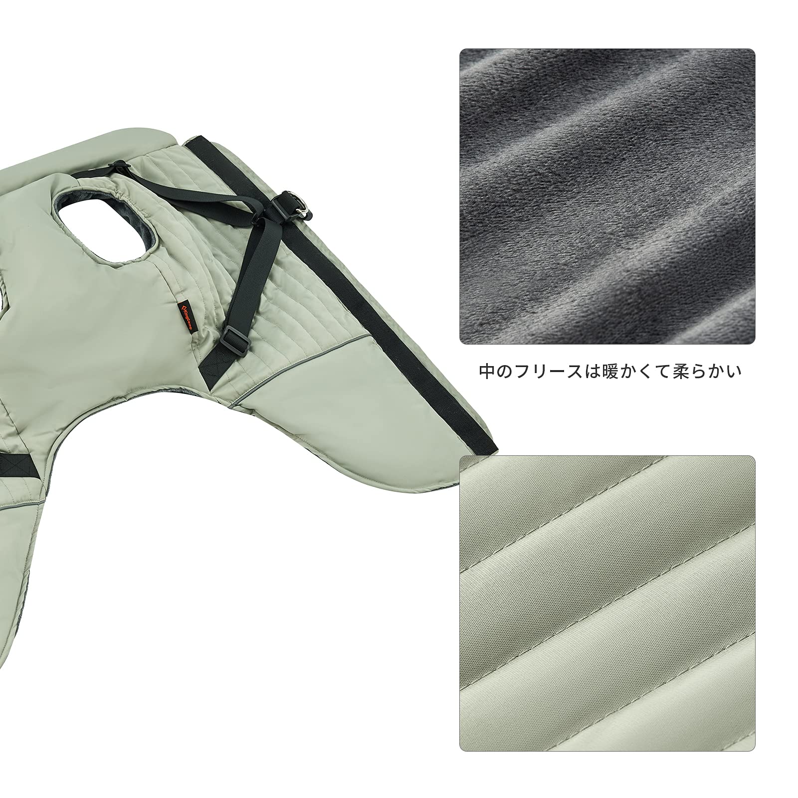KingCamp 犬服犬用コート暖かいドッグウェア防寒着脱簡単