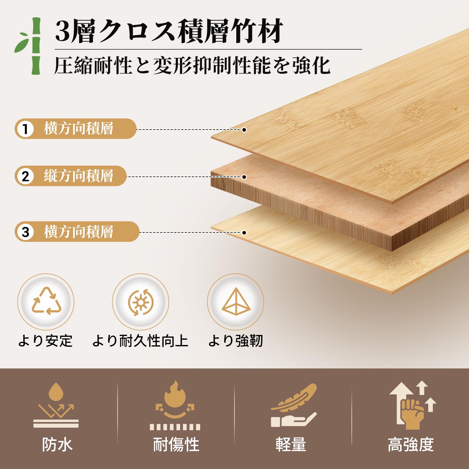 【2026 NEW】KingCamp BamAura 4Fold 8060 PLUS 高さ無段階調整 4フォールド バンブー天板 折りたたみテーブル 80×60cm