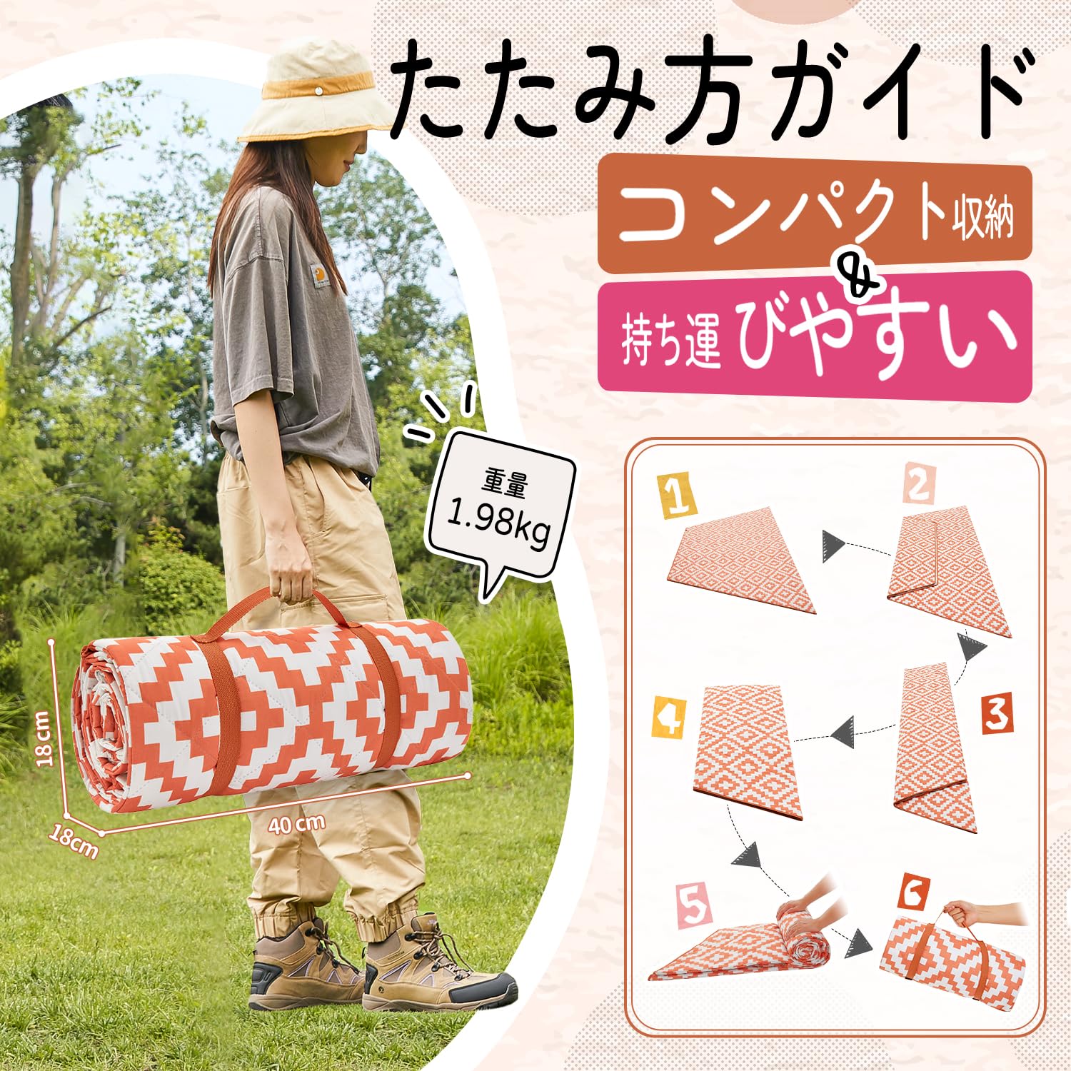 KingCamp ワンポールテントマットレジャーシート厚手テントシート六角大判 160 × 320 cm