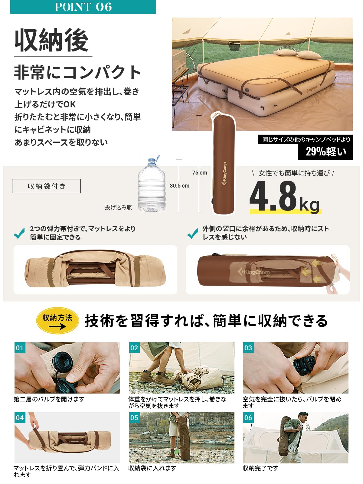 KingCamp キャンプキャンプエアベッドフレーム