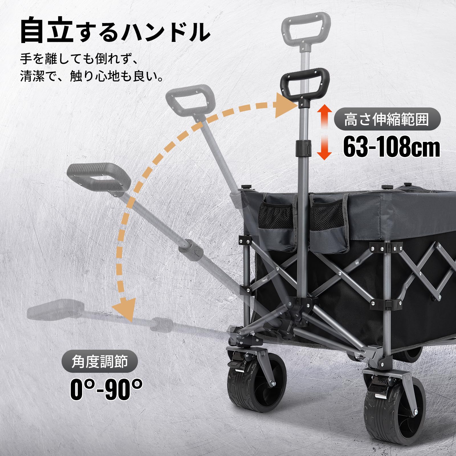 【2026 NEW】KingCamp TrailMate L7 キャリーワゴン 折りたたみ式 大容量200L 全地形対応ワイドタイヤ