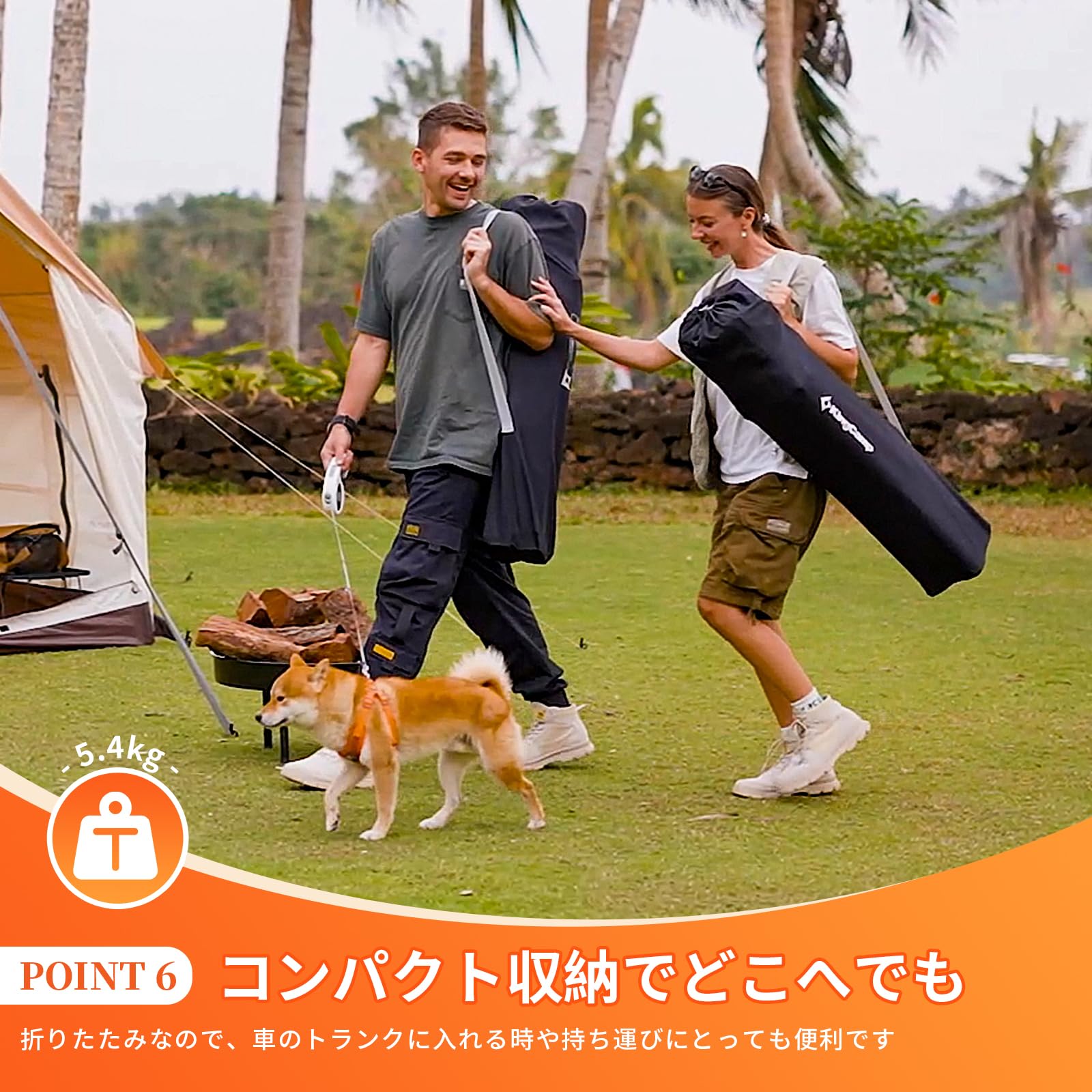 【2025 NEW】KingCamp キャンプチェアハイバック折りたたみ椅子