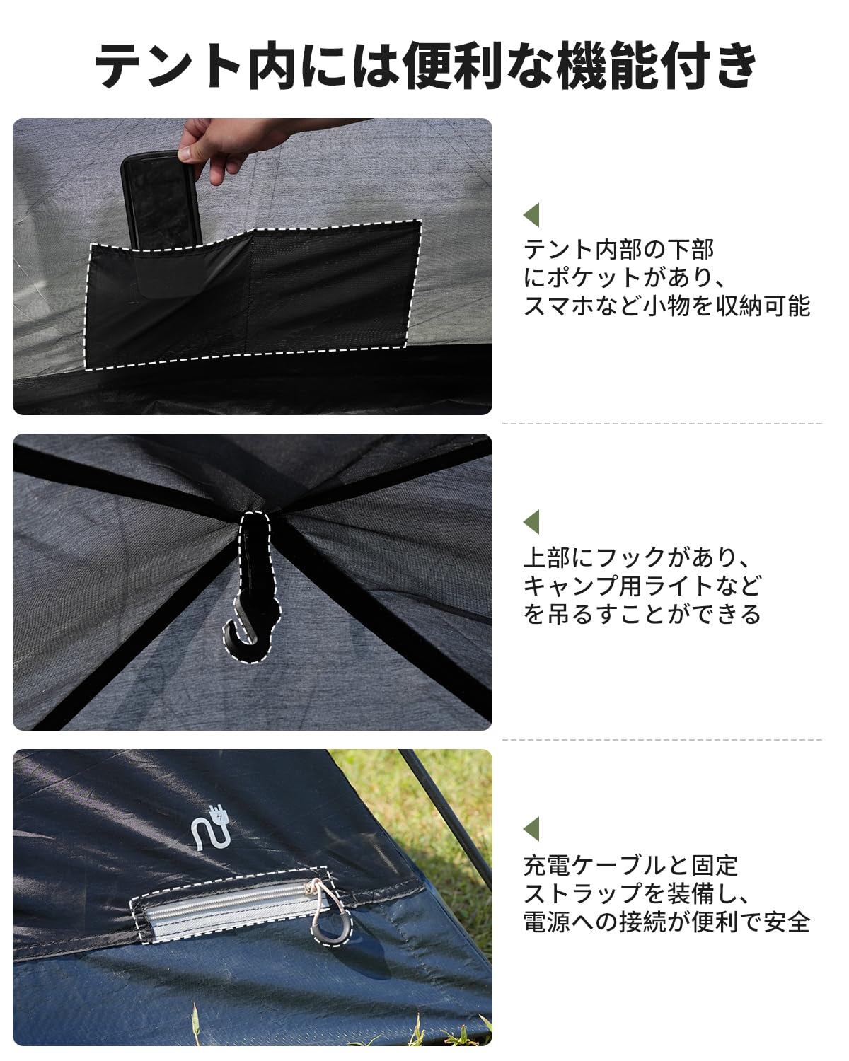 2025 NEW】KingCamp ドームテント拡張テント2-4人用幅310cm