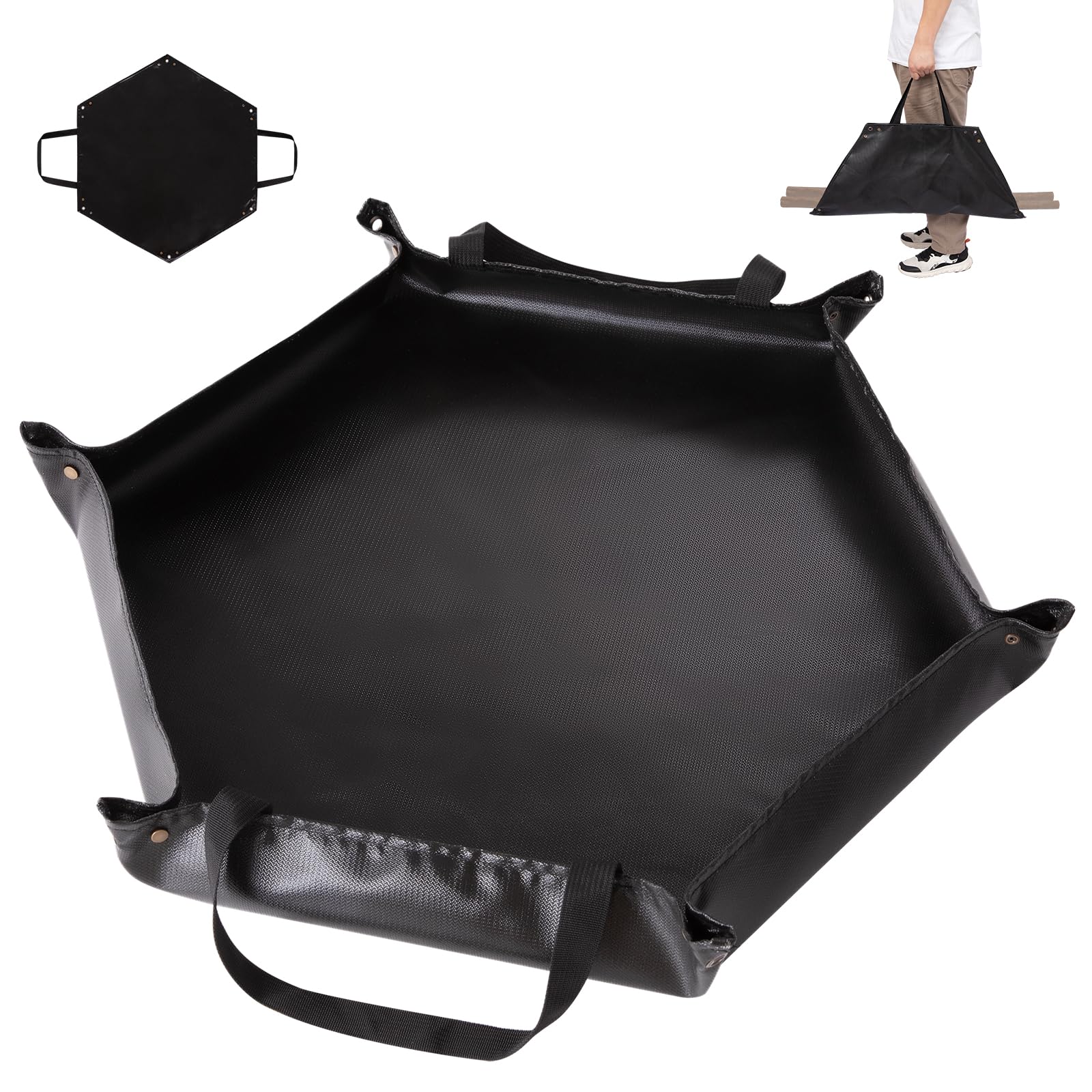 【2026 NEW】KingCamp Fireproof Floor Mat 六角形焚き火シート 2WAY 耐火仕様